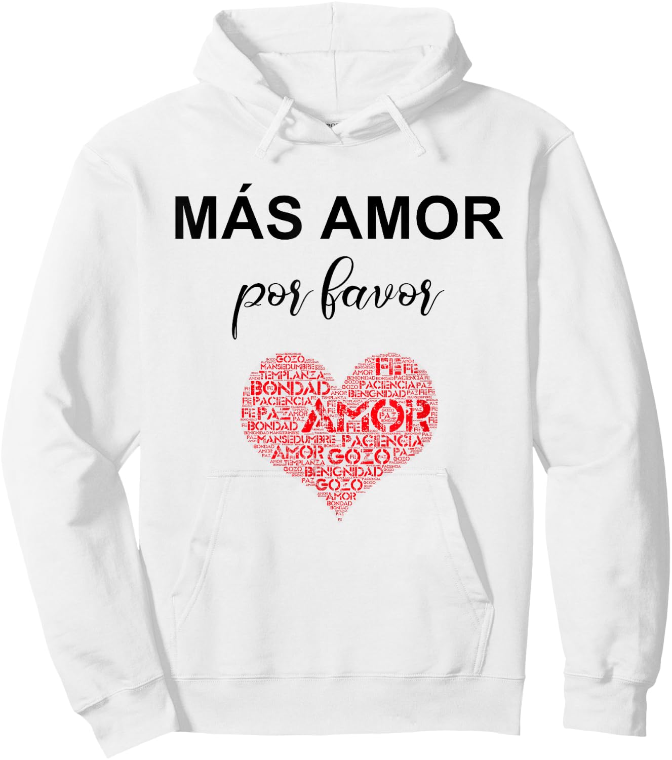 MAS AMOR por favor Christian fruit of the spirit bible Hoodie - Hoodie | White