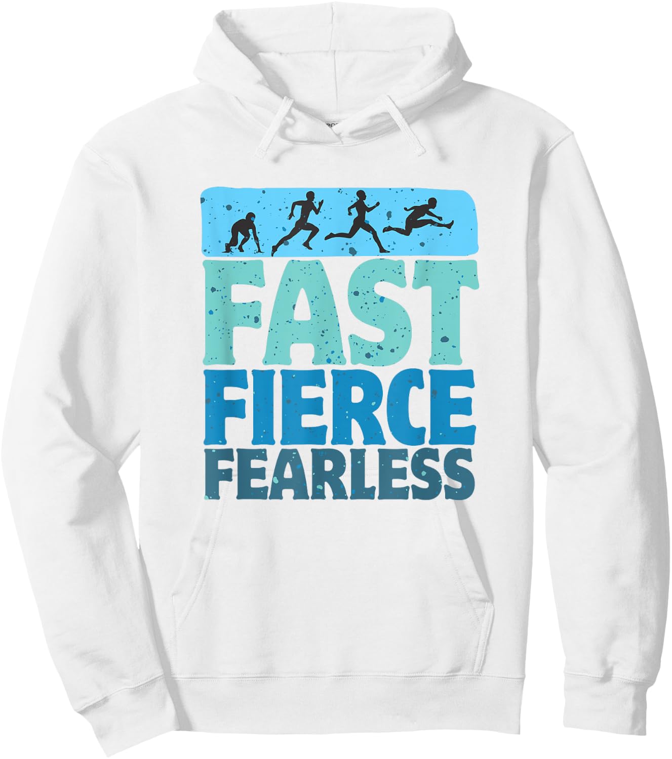 Fast Fierce Fearless Track And Field Lover Hurdles Hurlder Hoodie - Hoodie | White