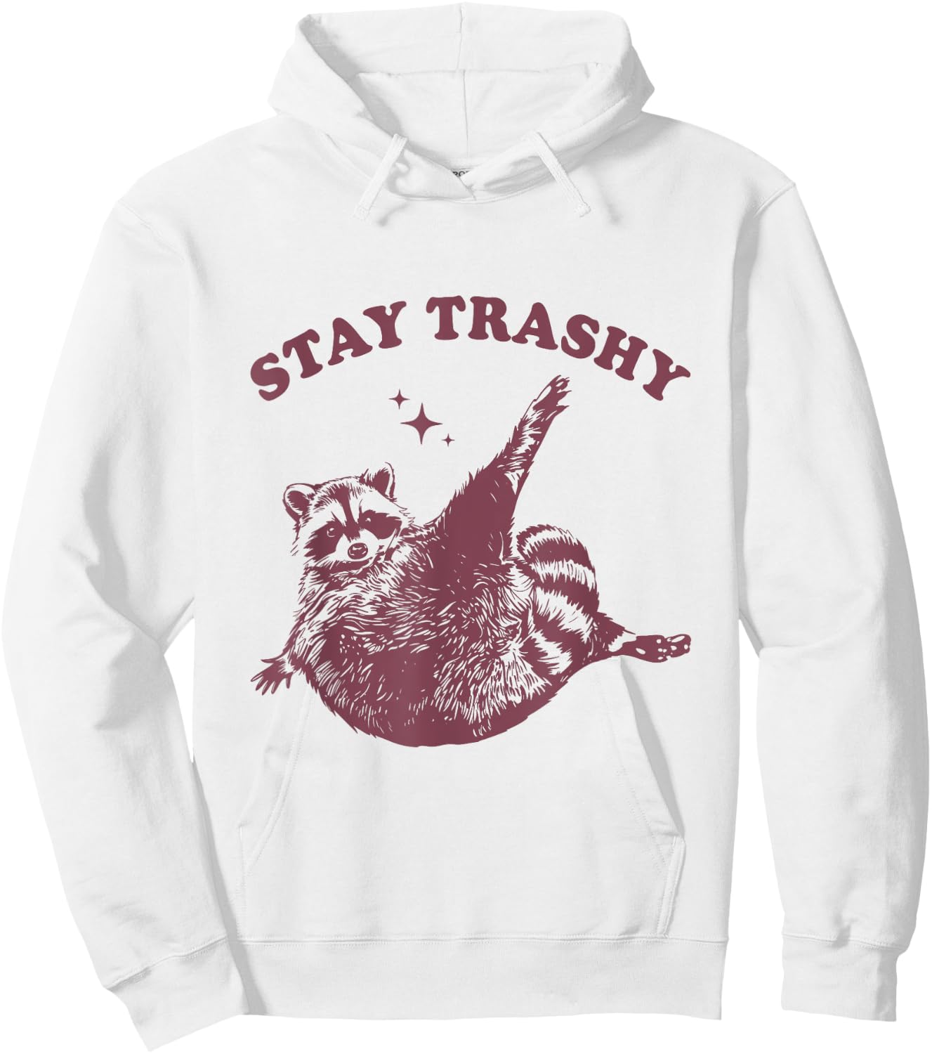 Stay Trashy Raccoon Lover Humor Vintage Funny Racoon Hoodie - Hoodie | White