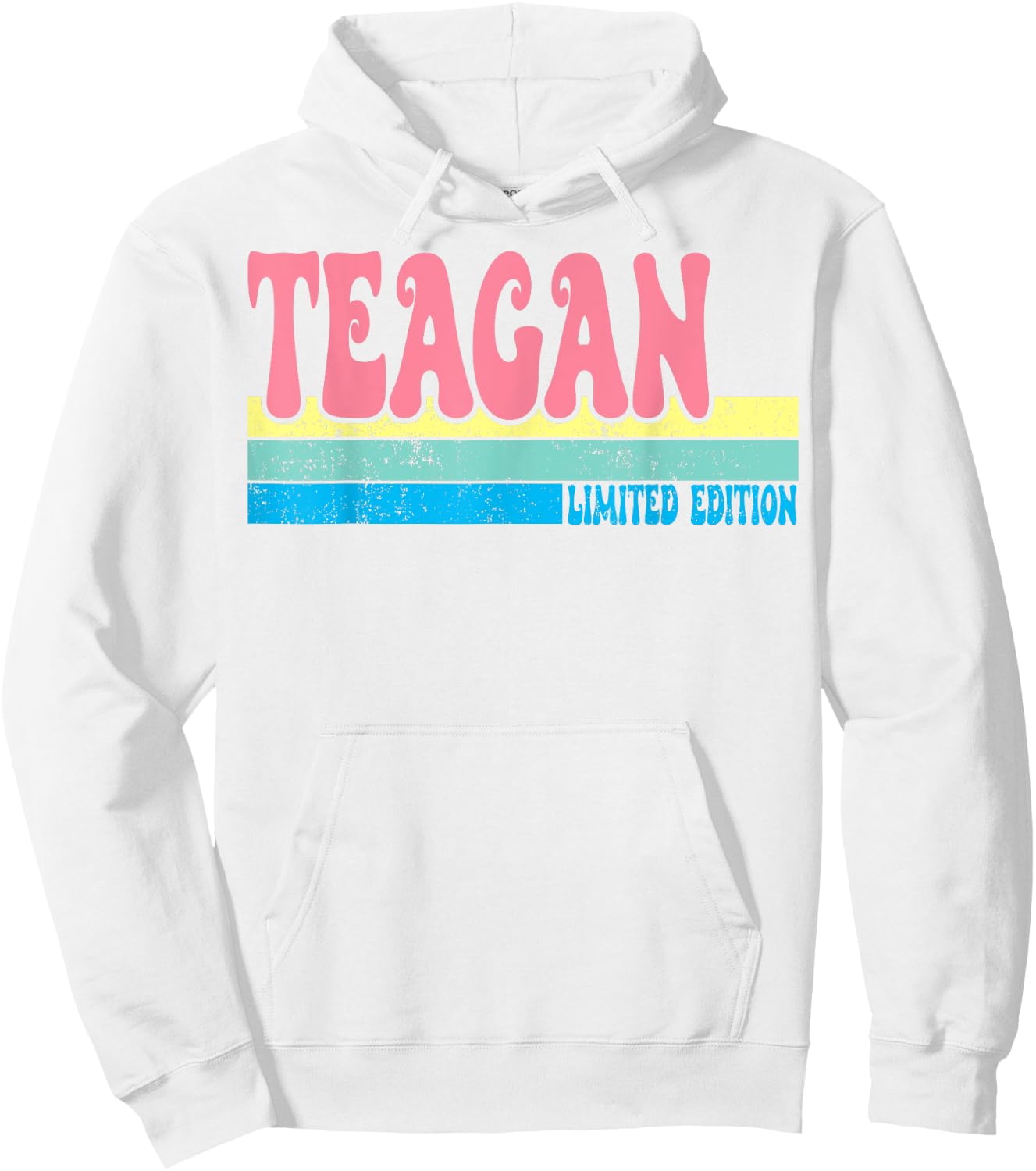 TEAGAN Name Personalized Cute Idea Groovy Women TEAGAN Hoodie - Hoodie | White
