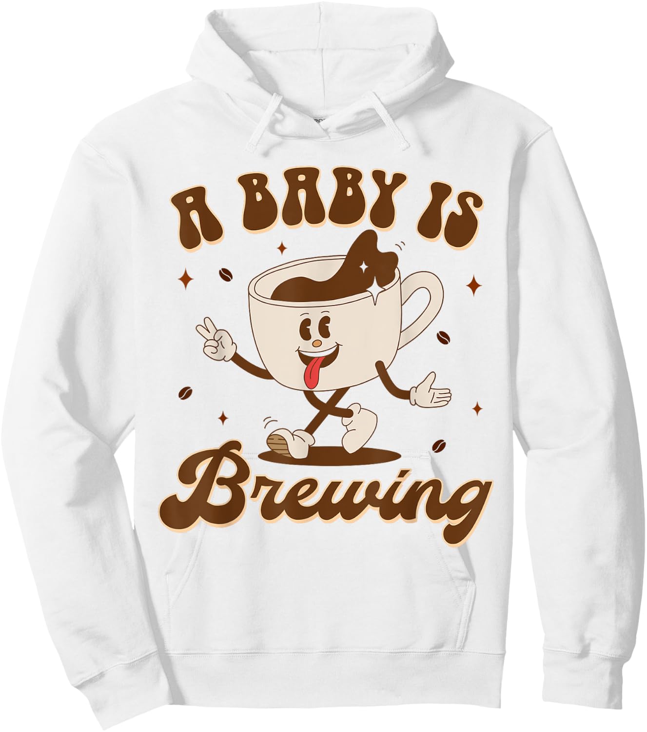 Pregnancy Announcement Mommy To Be Coffee A Baby Is Brewing Hoodie - Hoodie | White