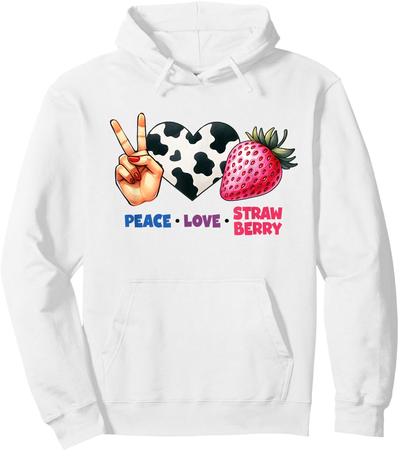Strawberry Festival Wildflower Hoodie - Hoodie | White