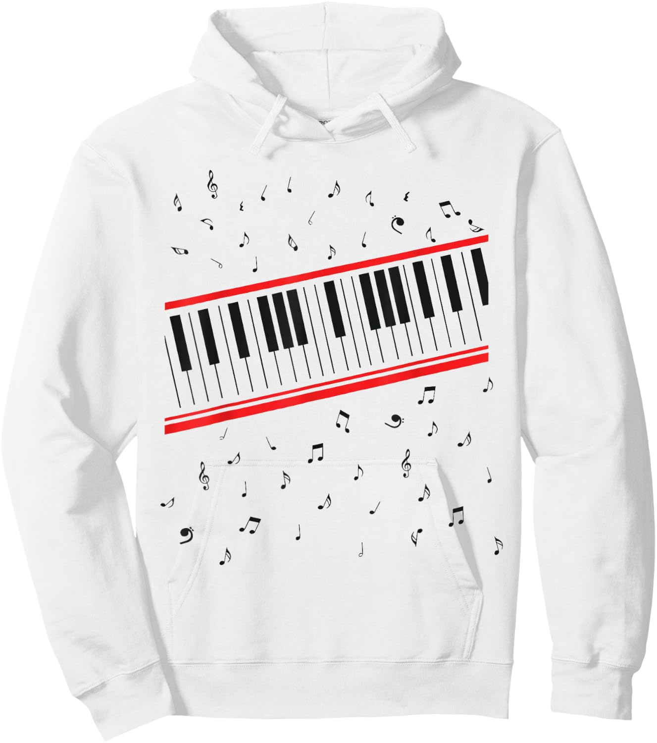 Beat It Piano Hoodie - Hoodie | White