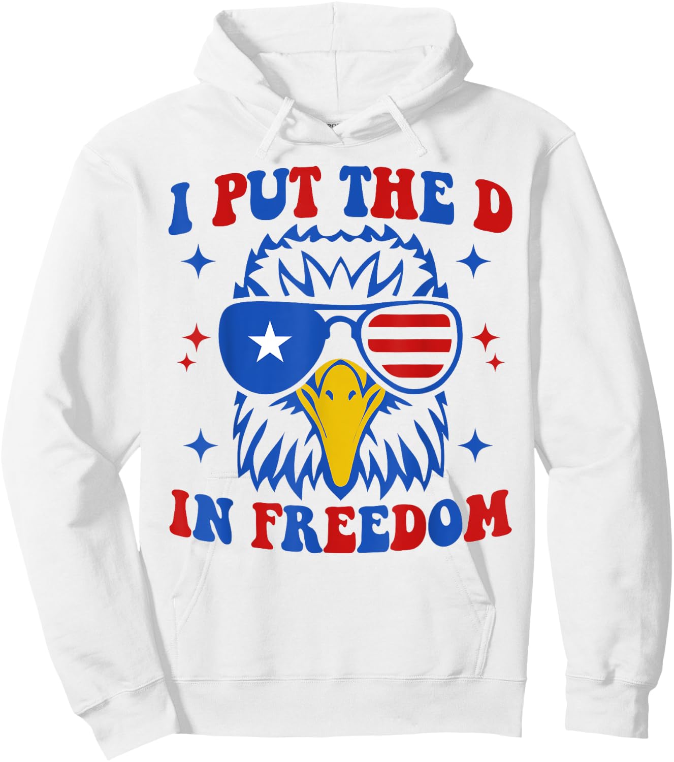 I Put D In Freedom Funny 4th of July Matching Couples Hoodie - Hoodie | White