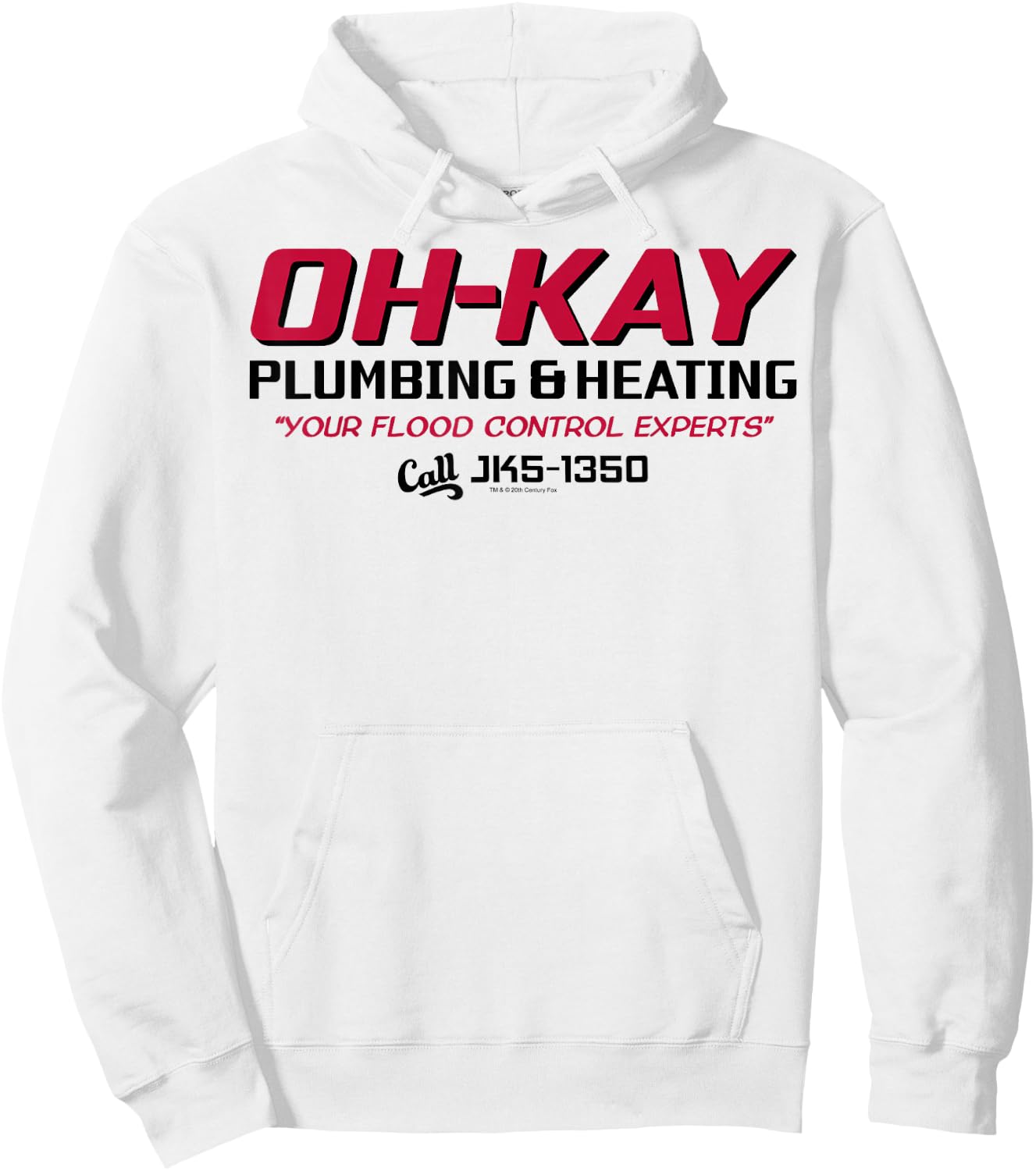 Home Alone Oh-Kay Plumbing & Heating Logo Hoodie - Hoodie | White