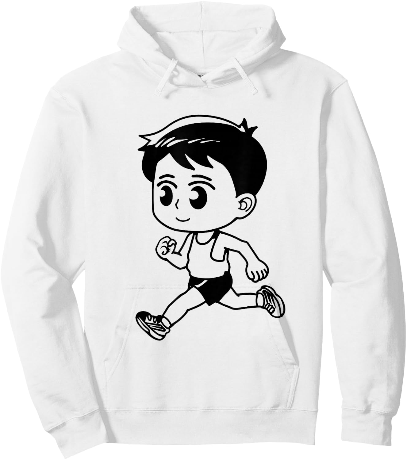 Little Runner Drawing Hoodie - Hoodie | White
