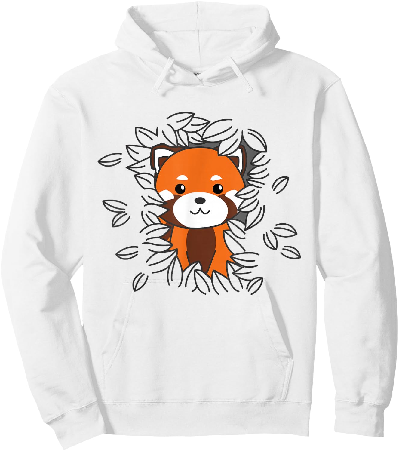 Red Panda Cute Animals for Kids Kawaii Cherry Blossoms Hoodie - Hoodie | White