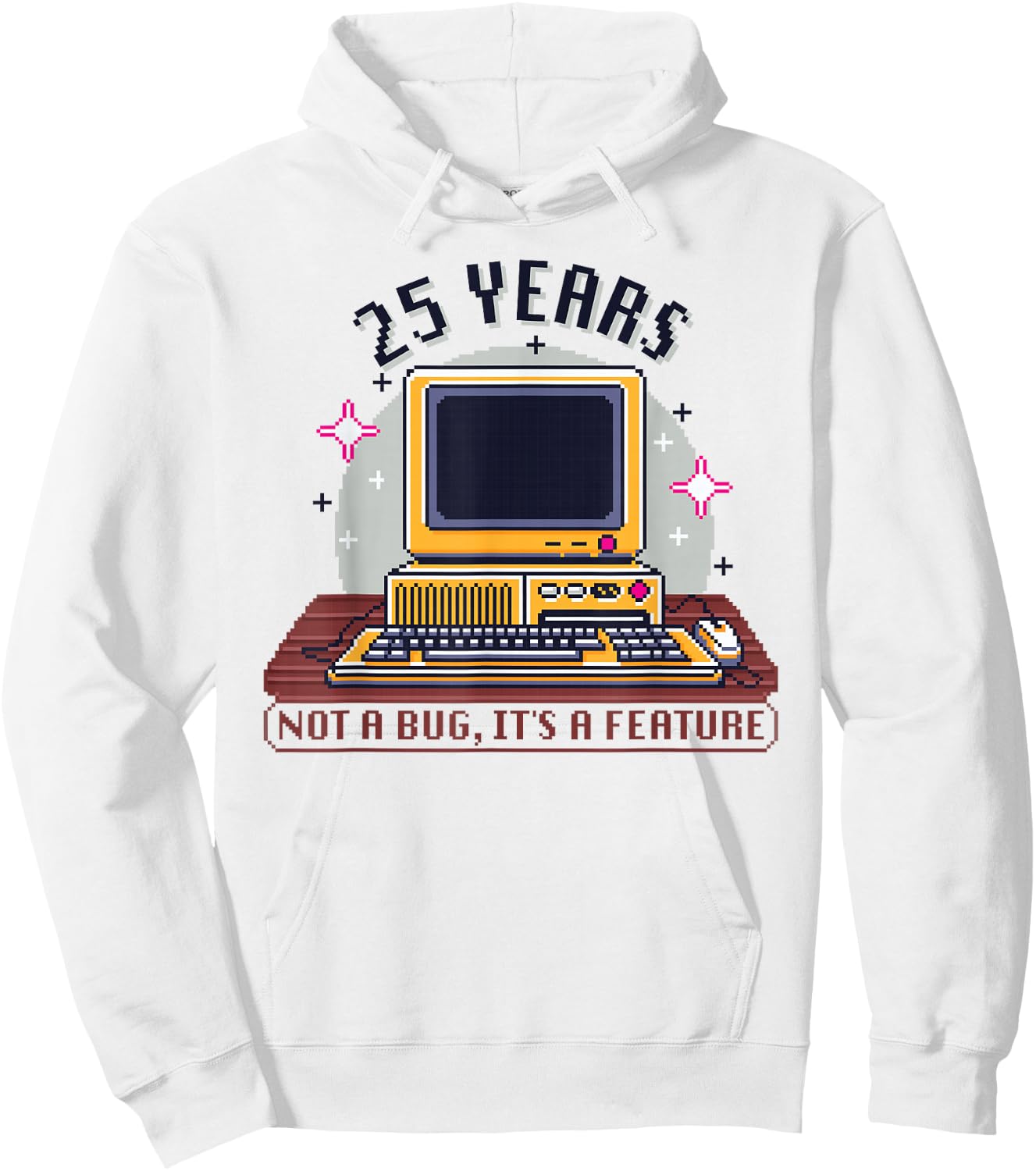 25 Year Old - Computer Nerd Funny Programmer 25th Birthday Hoodie - Hoodie | White