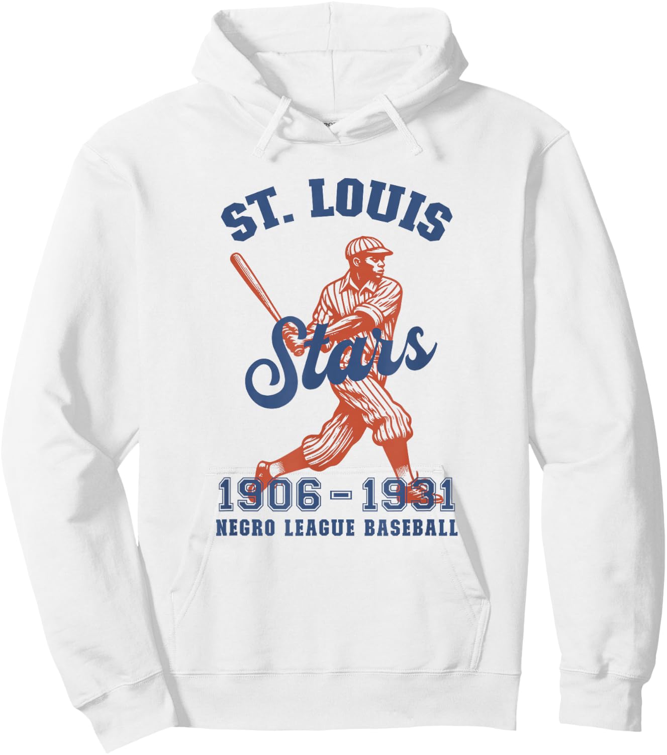 Vintage St. Louis Negro League Baseball Black History Month Hoodie - Hoodie | White