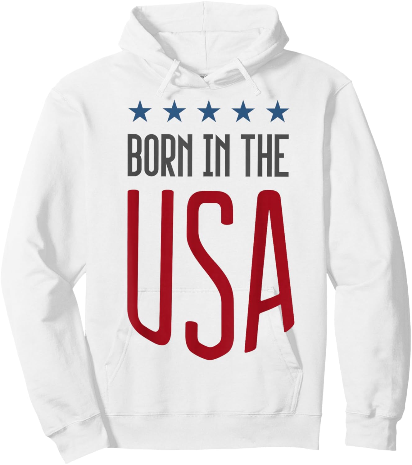 Born in The USA Patriotic Small Hoodie - Hoodie | White