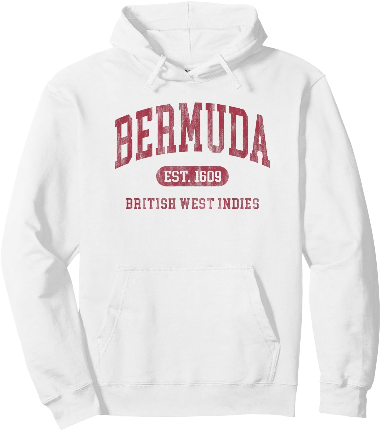 Vintage Bermuda Established 1609 Retro Souvenir Hoodie - Hoodie | White