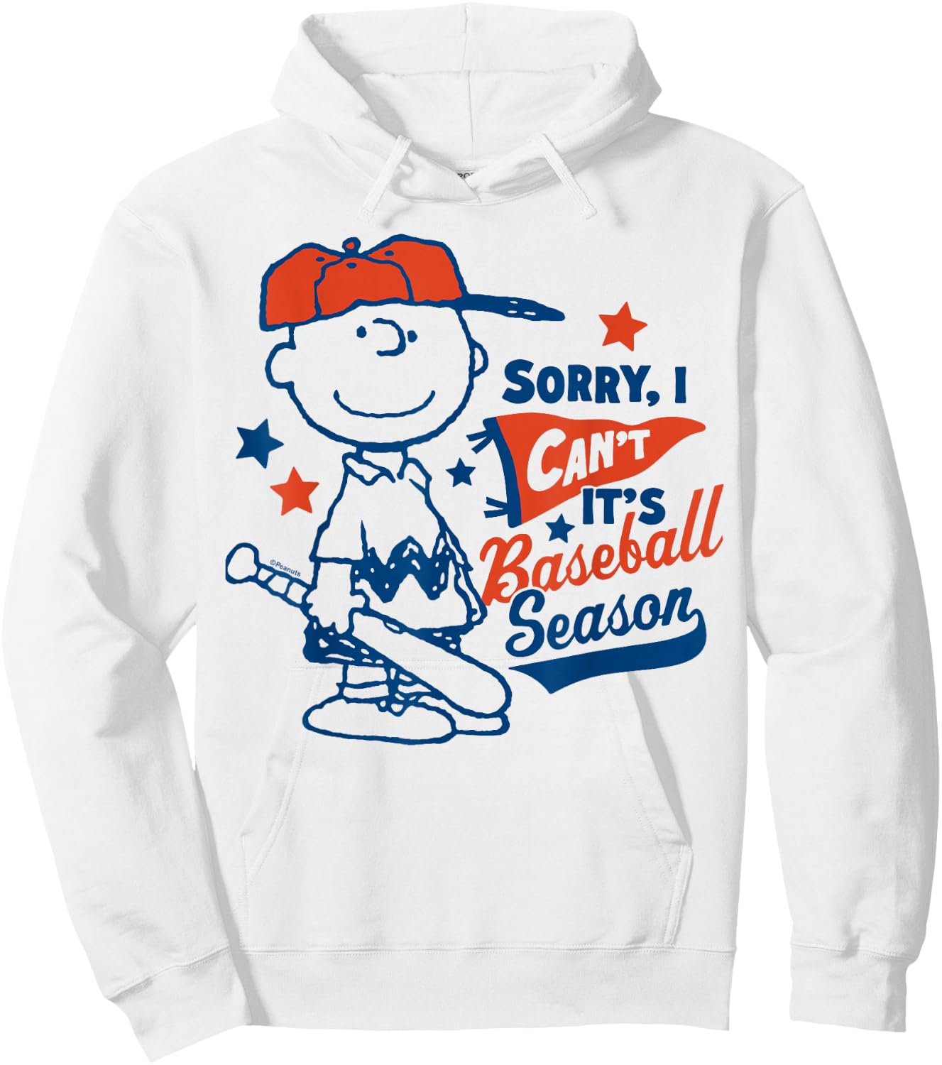 Peanuts - Charlie Brown Baseball Season Hoodie - Hoodie | White