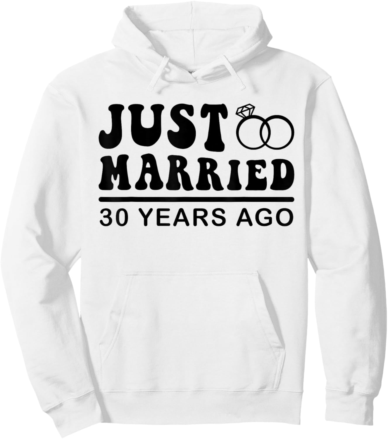 Just Married 30 Years Ago Hoodie - Hoodie | White