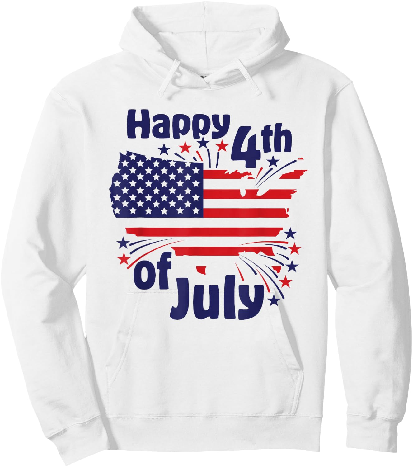 Happy 4th of July Hoodie - Hoodie | White