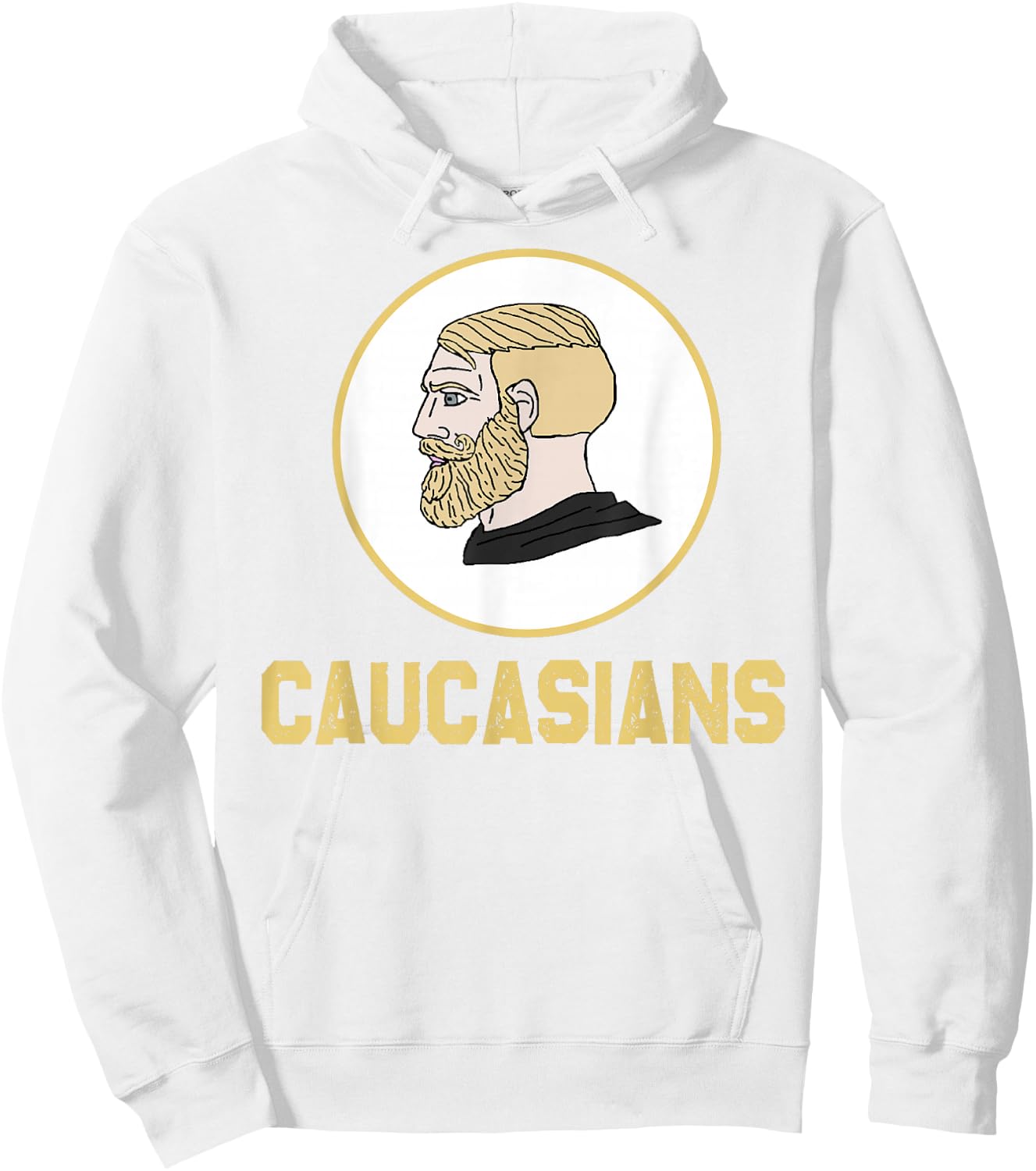 Caucasians Funny Vintage Caucasians Pride Hoodie - Hoodie | White