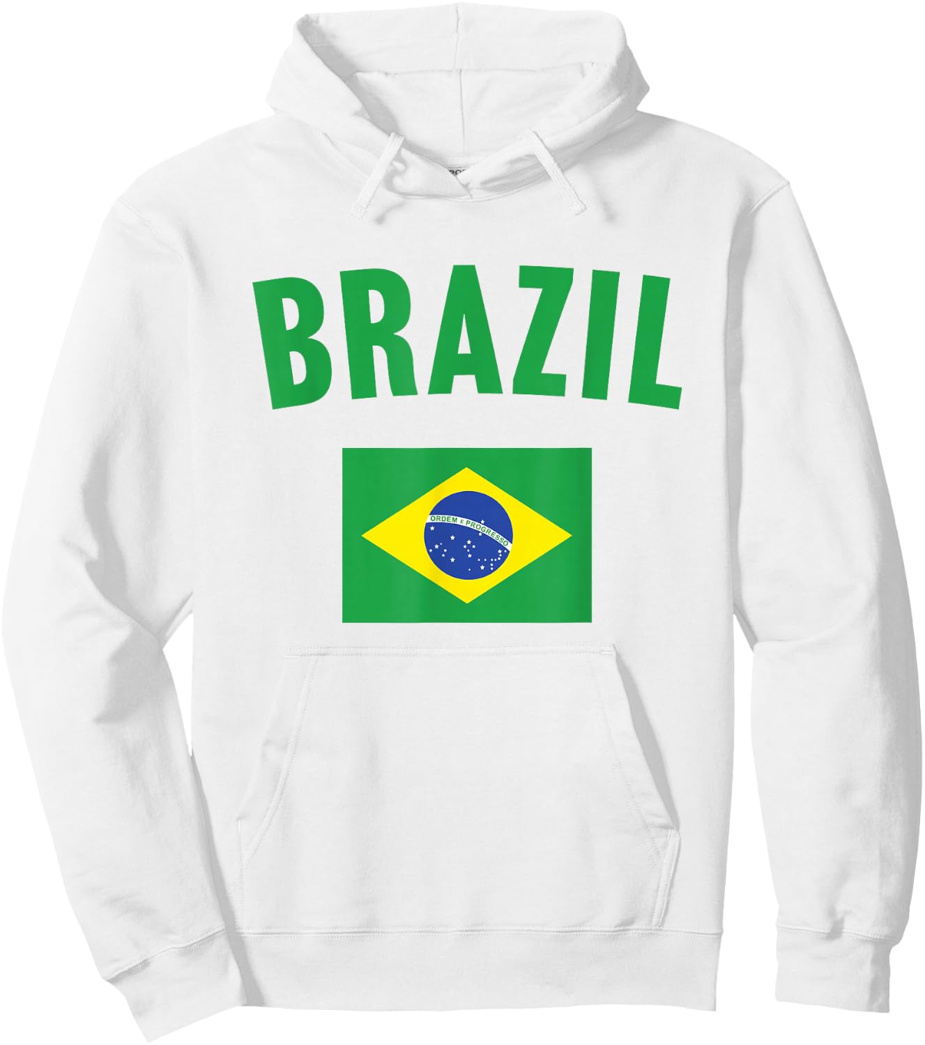 Brazil Flag Hoodie - Hoodie | White
