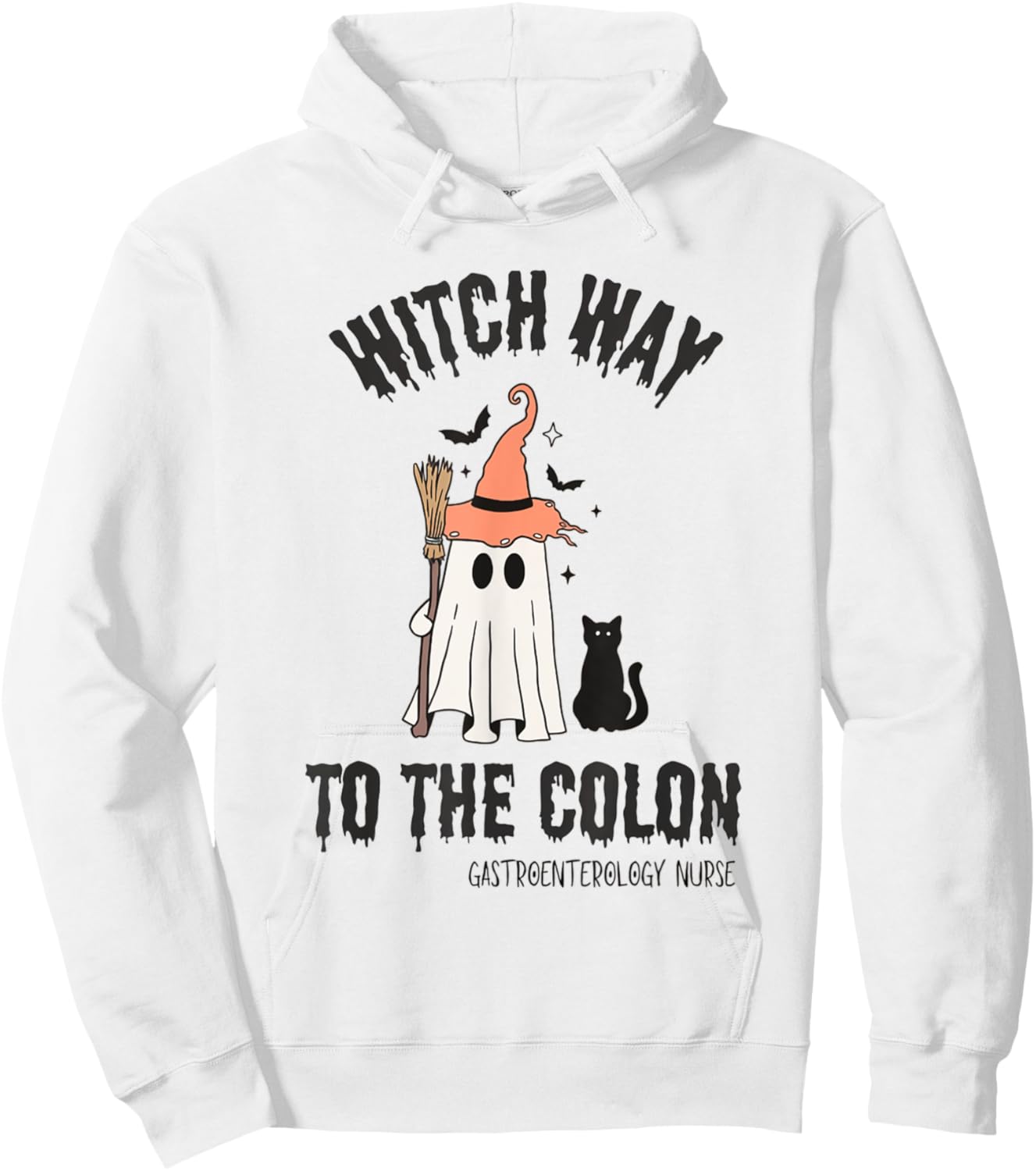 Endo Nurse Halloween Gastrointestinal Nurse Ghost Endoscopy Hoodie - Hoodie | White