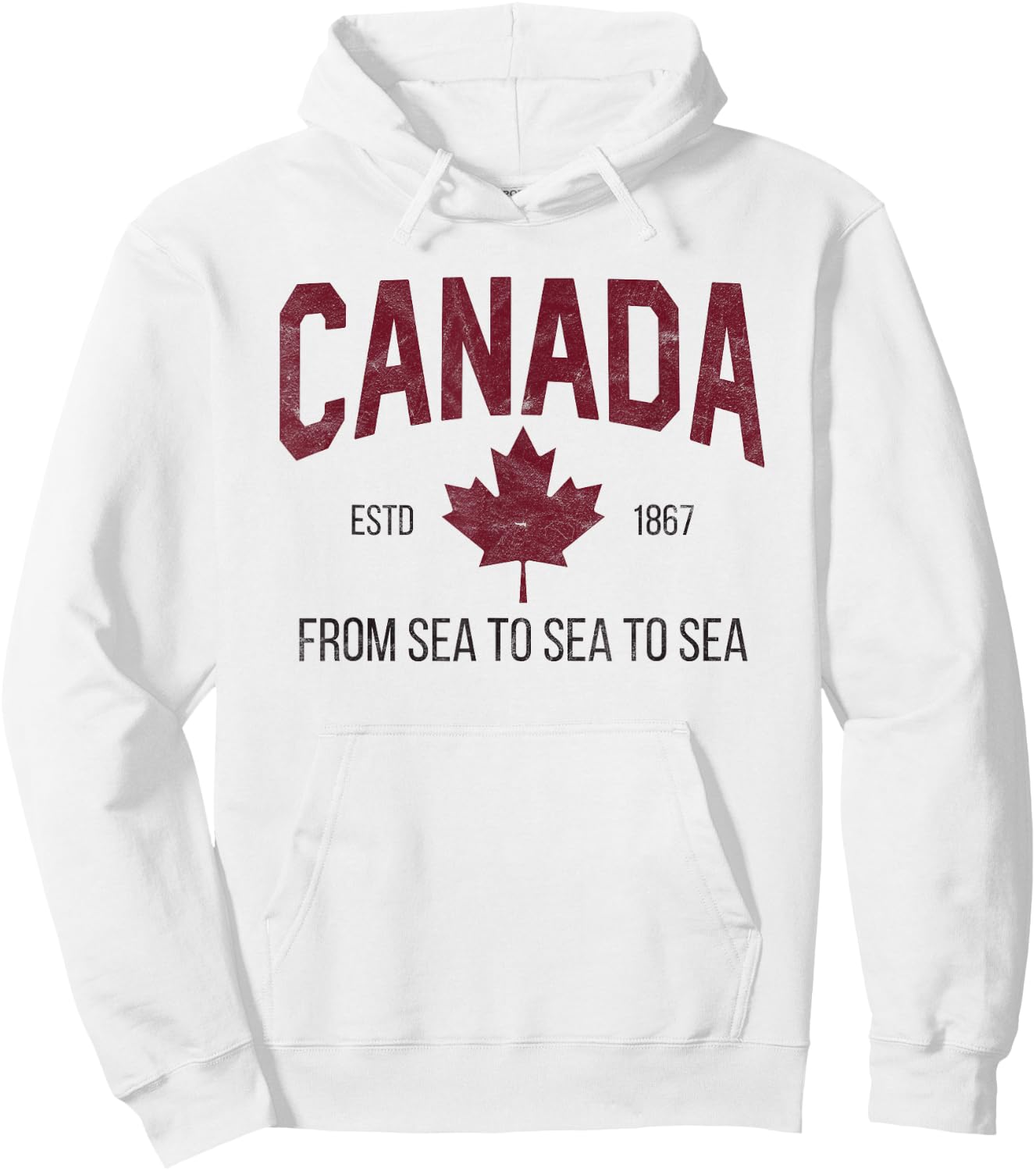 Canada Maple Leaf Flag Canadian Hoodie - Hoodie | White
