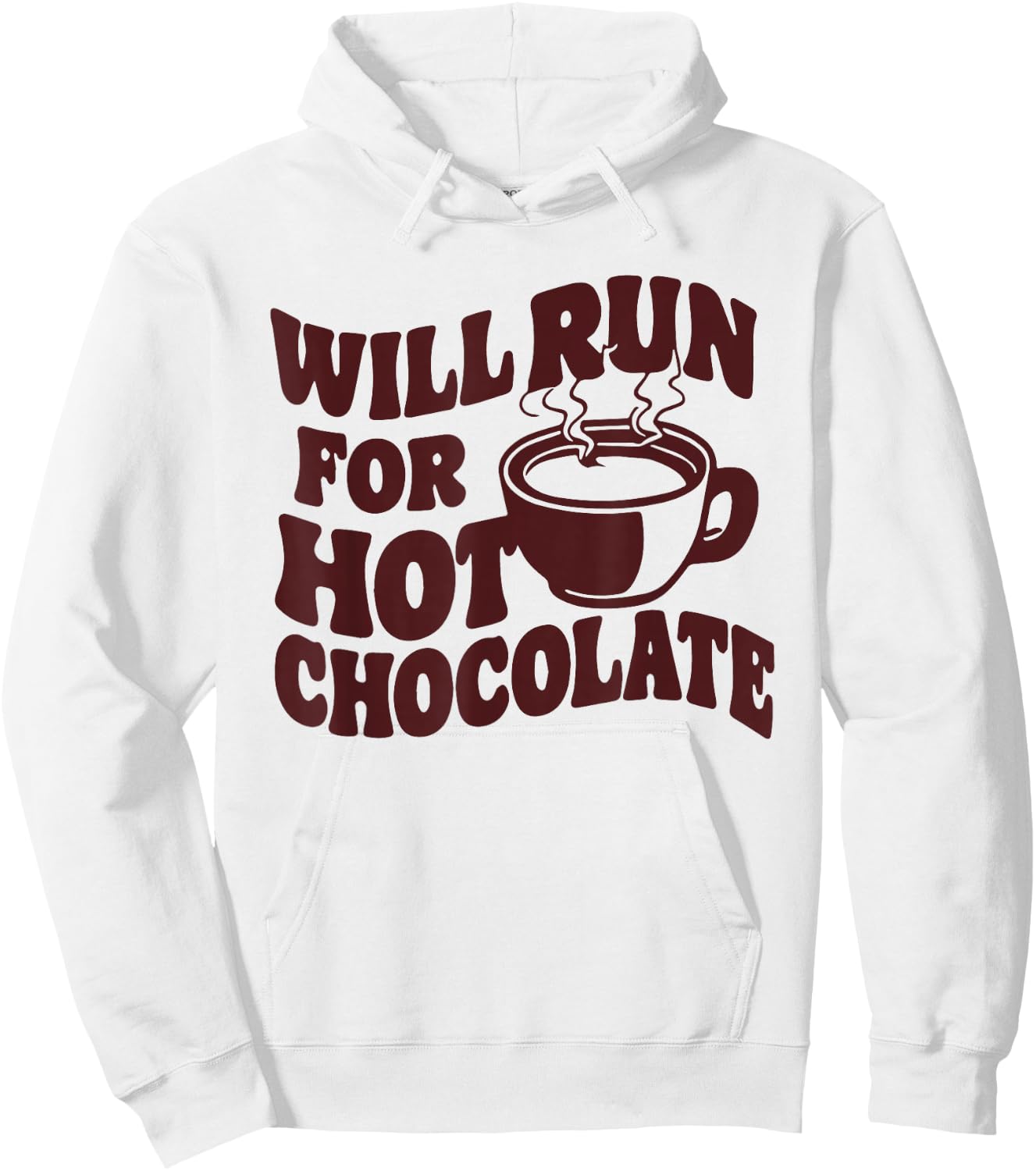Will Run For Hot Chocolate Runner Race Hoodie - Hoodie | White