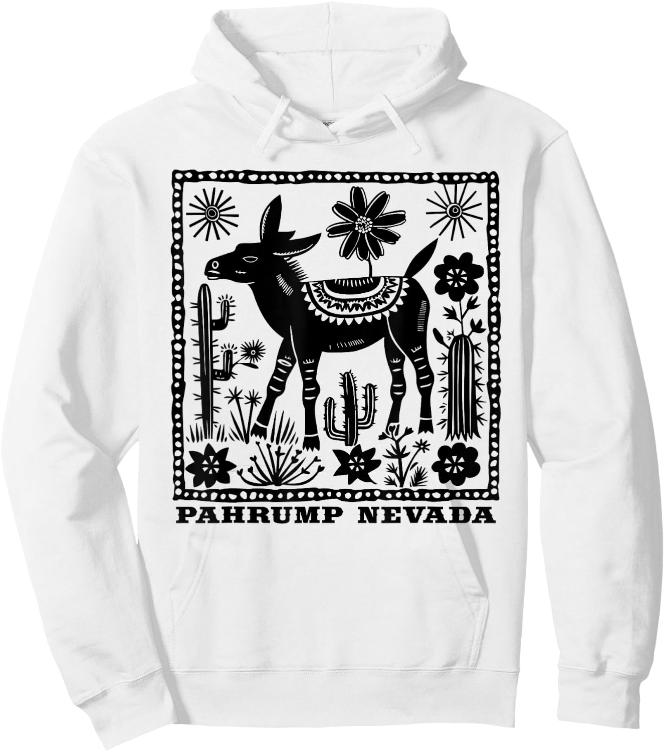Pahrump Nevada Burro Lover Relocated Wild Donkeys and Horses Hoodie - Hoodie | White