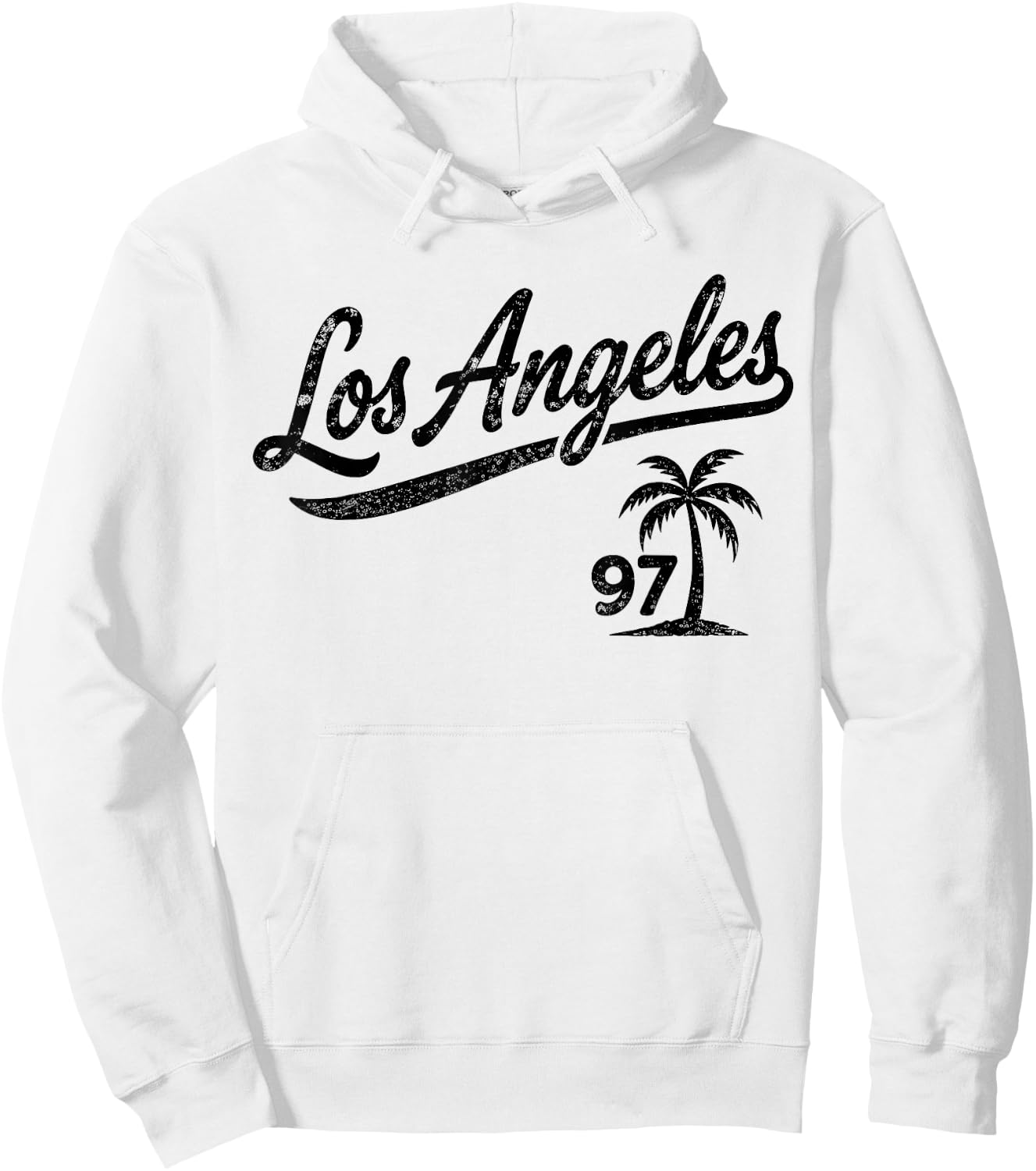 Los Angeles Script Vintage Hoodie - Hoodie | White