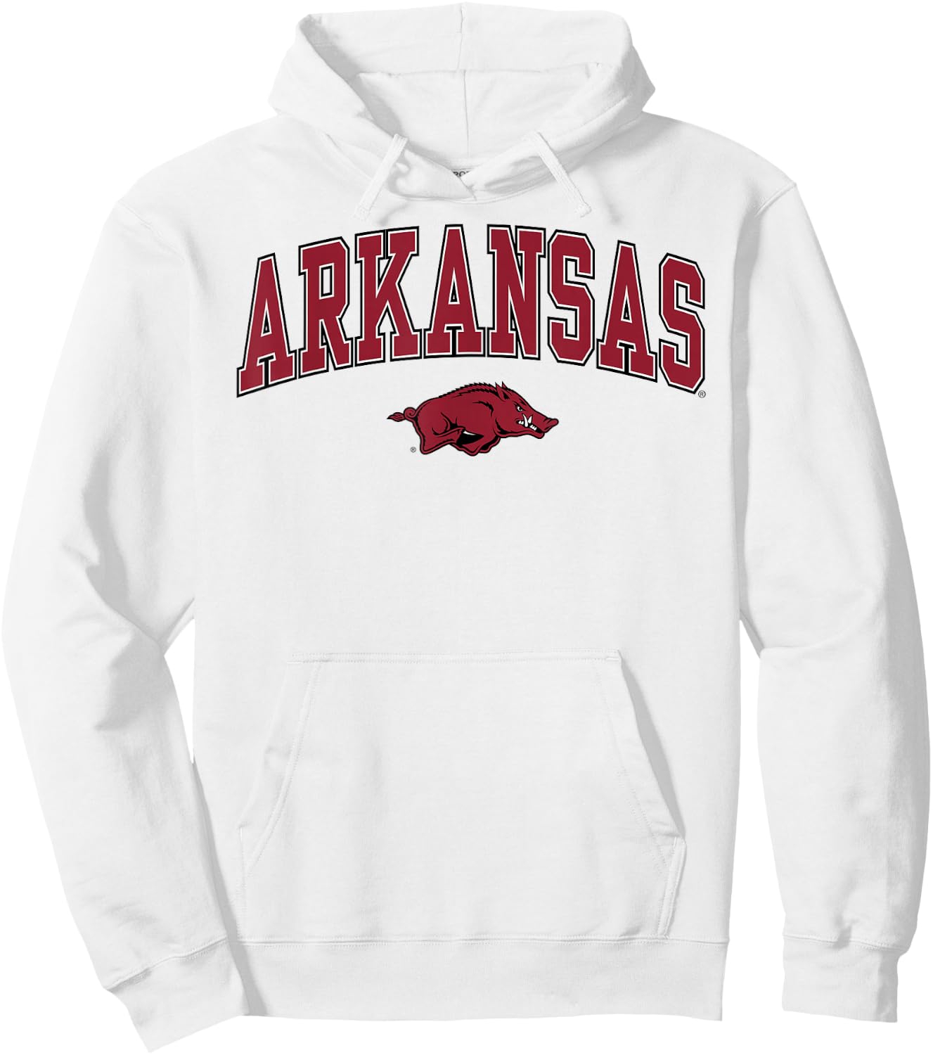Arkansas Razorbacks Arch Over Officially Licensed Hoodie - Hoodie | White