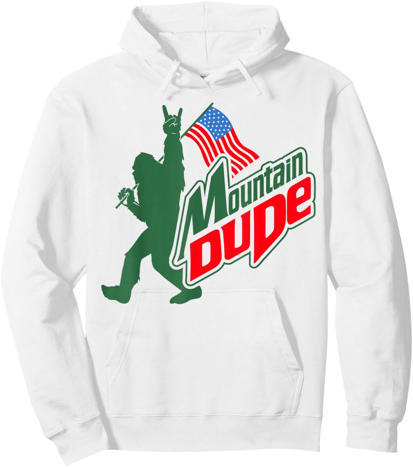 Mountain Dude Funny Bigfoot Sasquatch Hiking Gifts Men Women Hoodie - Hoodie | White