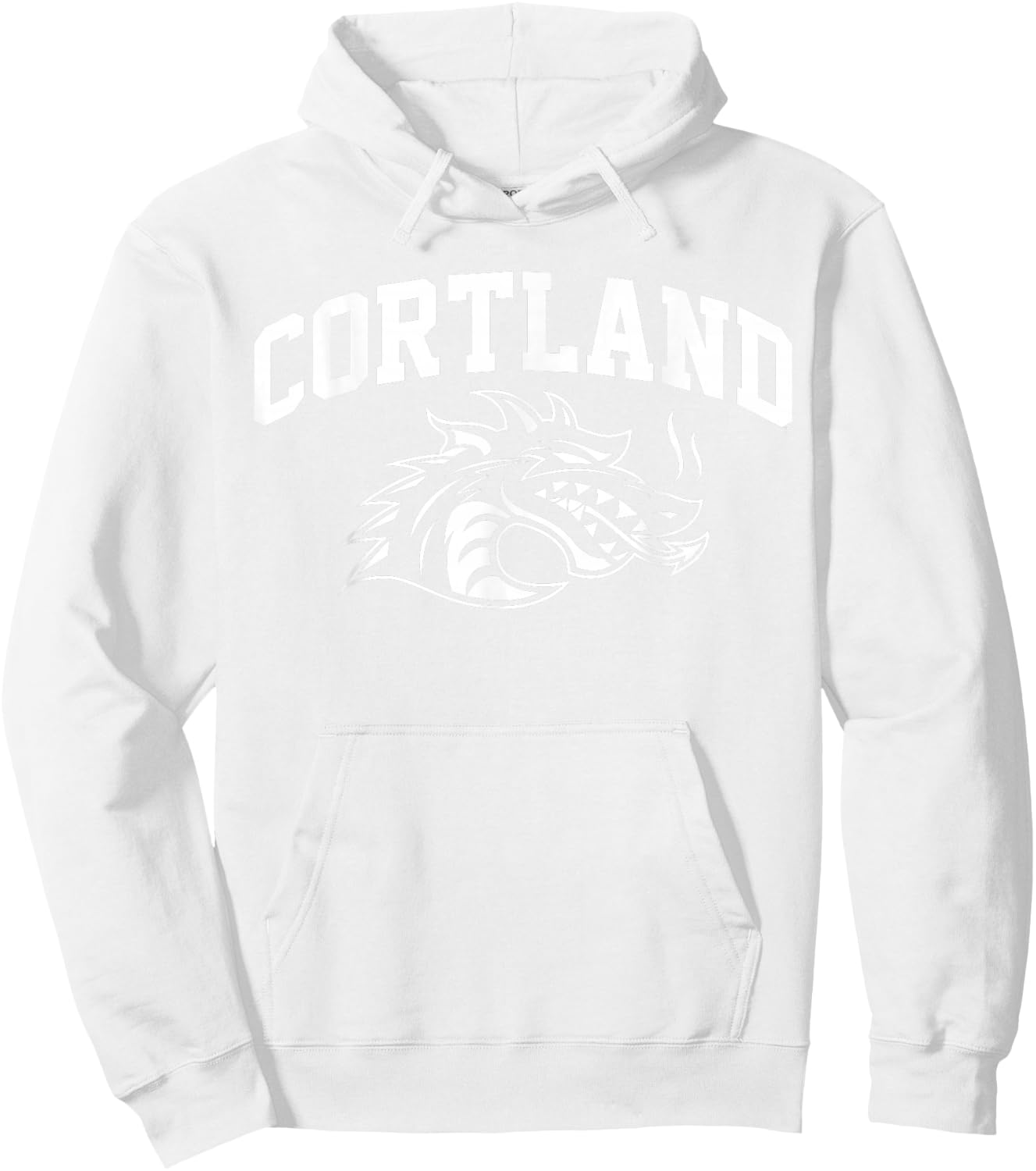 SUNY Cortland Red Dragons Athletics Logo Hoodie - Hoodie | White