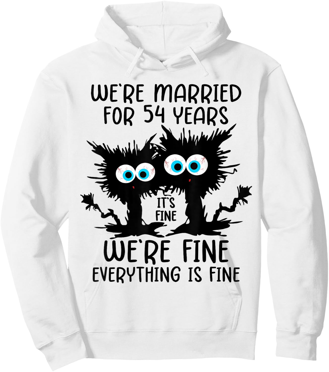 We're Married For 54 Years Hoodie - Hoodie | White