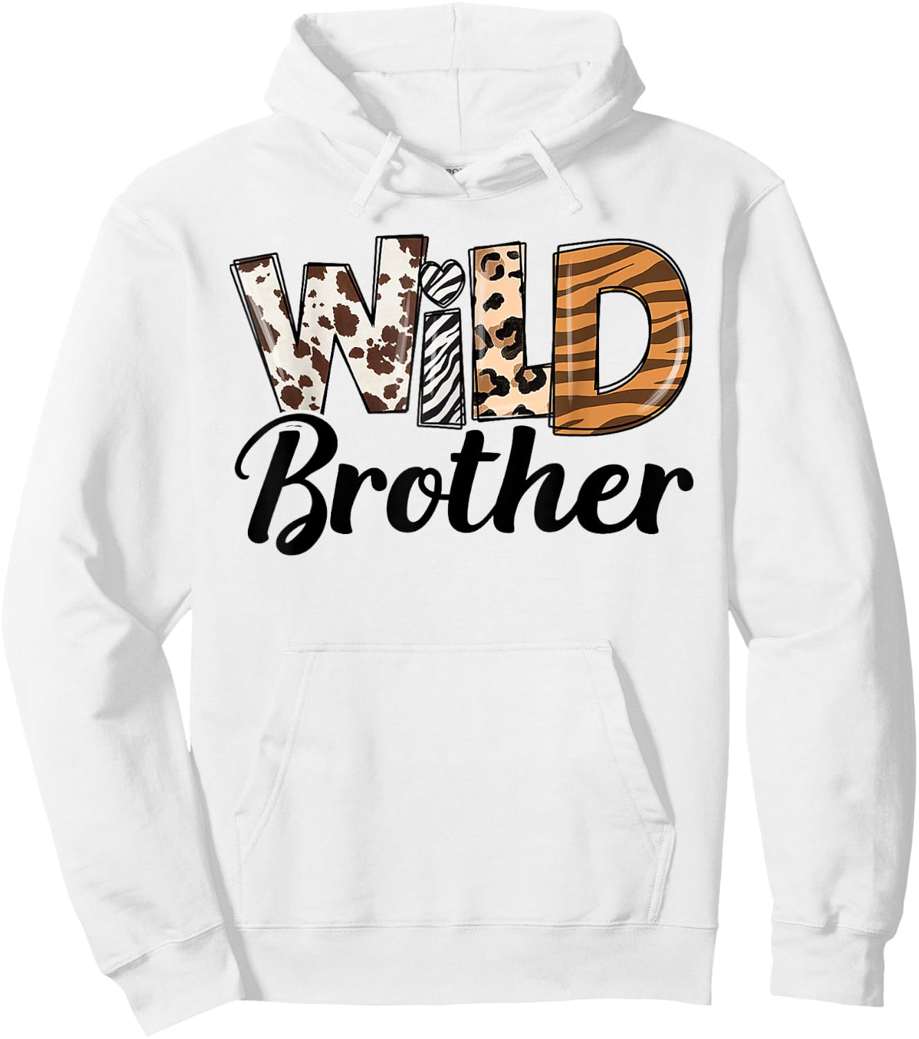 Wild Brother Birthday Family Bro Safari Zoo Jungle Animals Hoodie - Hoodie | White