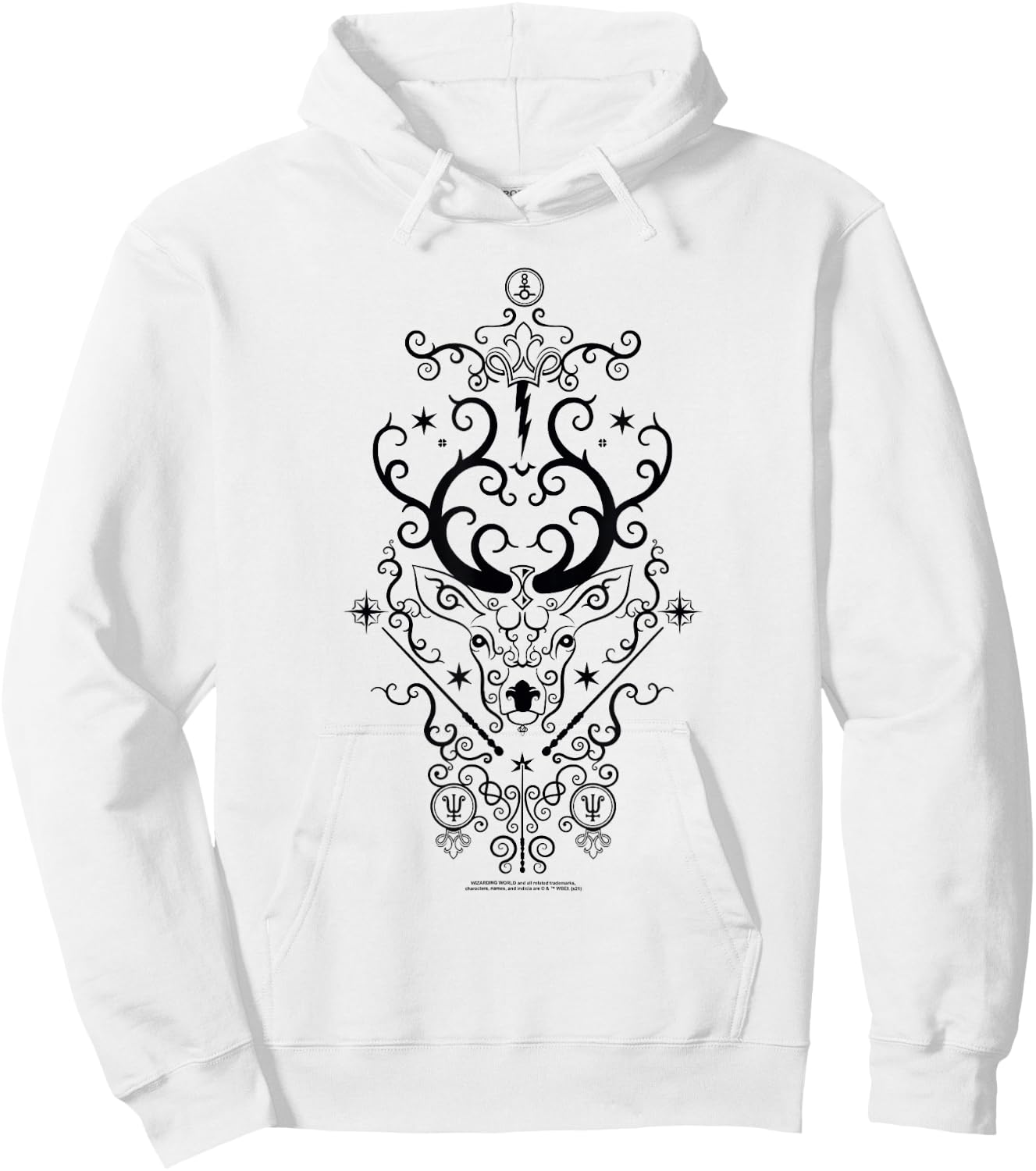 Harry Potter Stag Patronus Hoodie - Hoodie | White