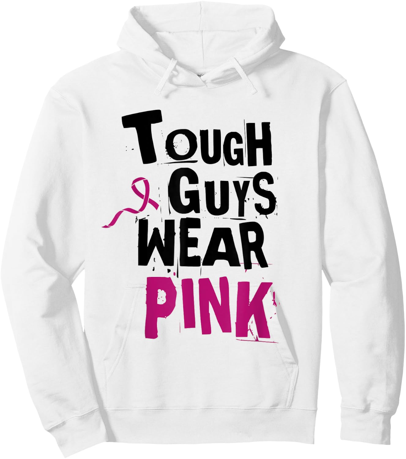 Breast Cancer Awareness Tough Guys Wear Pink , keds boys Hoodie - Hoodie | White