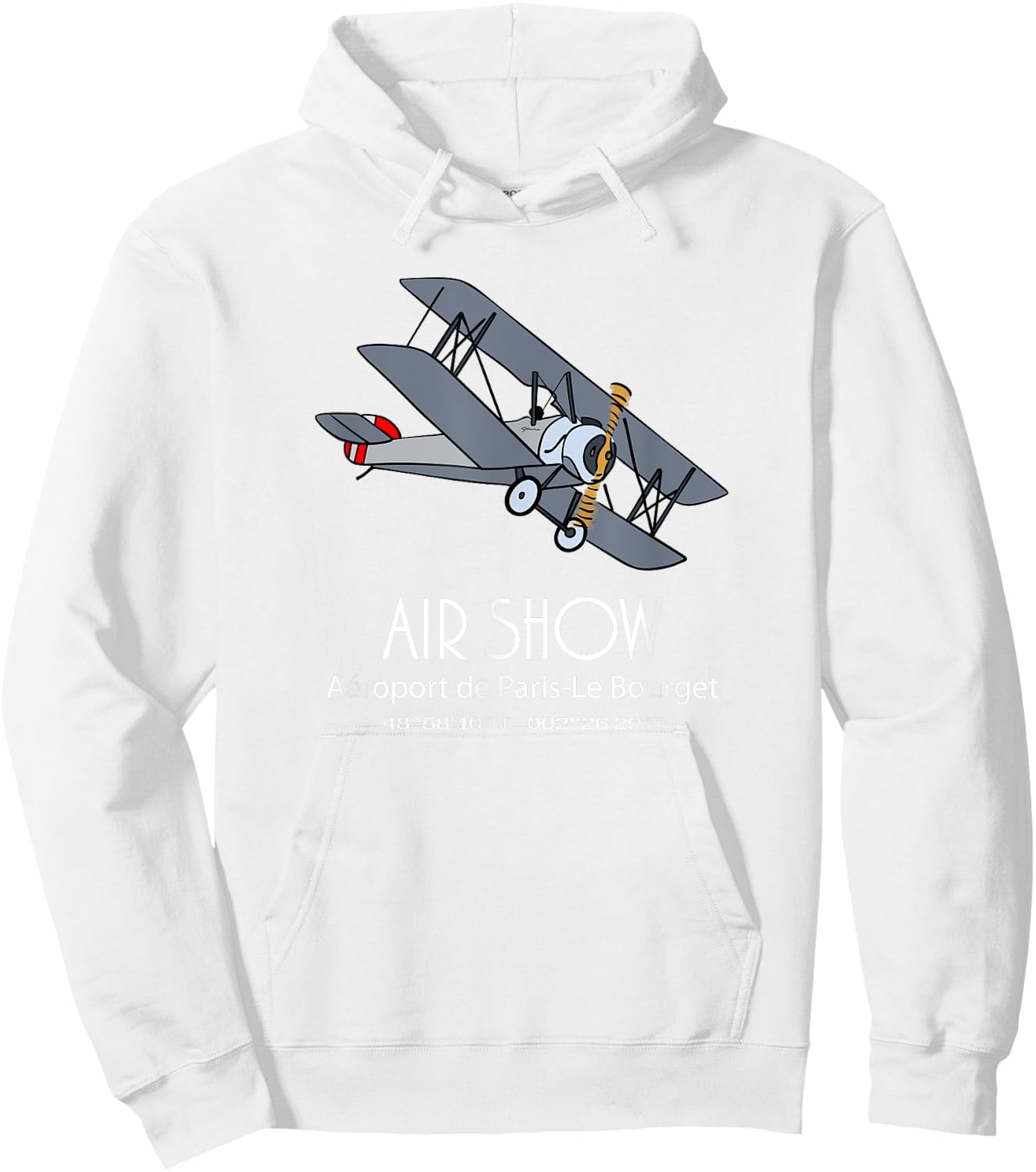 Vintage Biplane Air Show Aviation Hoodie - Hoodie | White