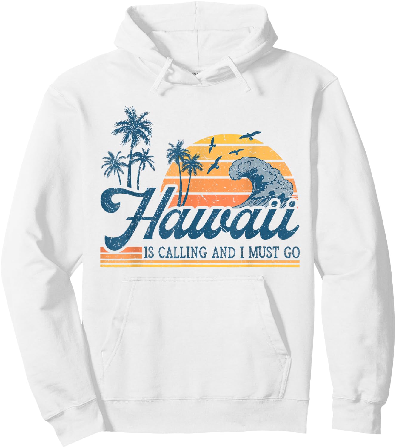 Hawaii Is Calling and I Must Go Funny Summer Vacation Trip Hoodie - Hoodie | White