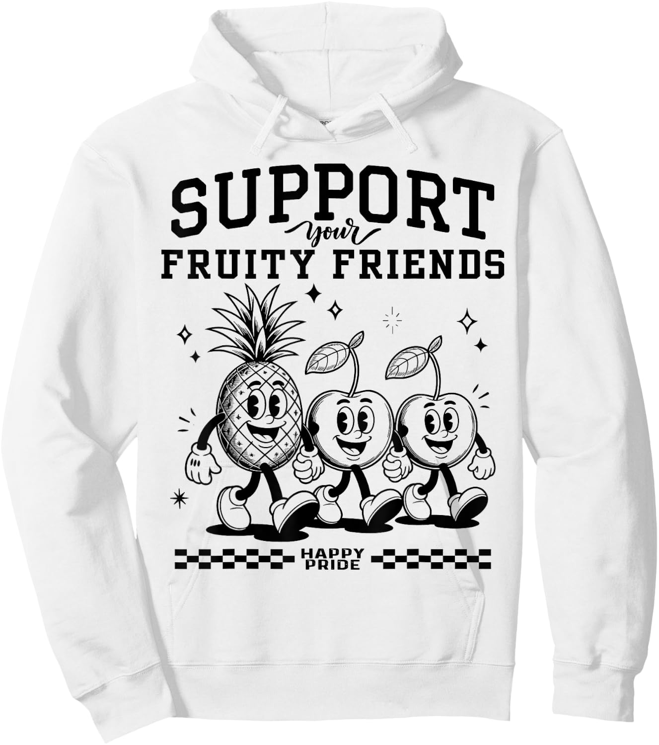 Support Your Fruity Friends Hoodie - Hoodie | White