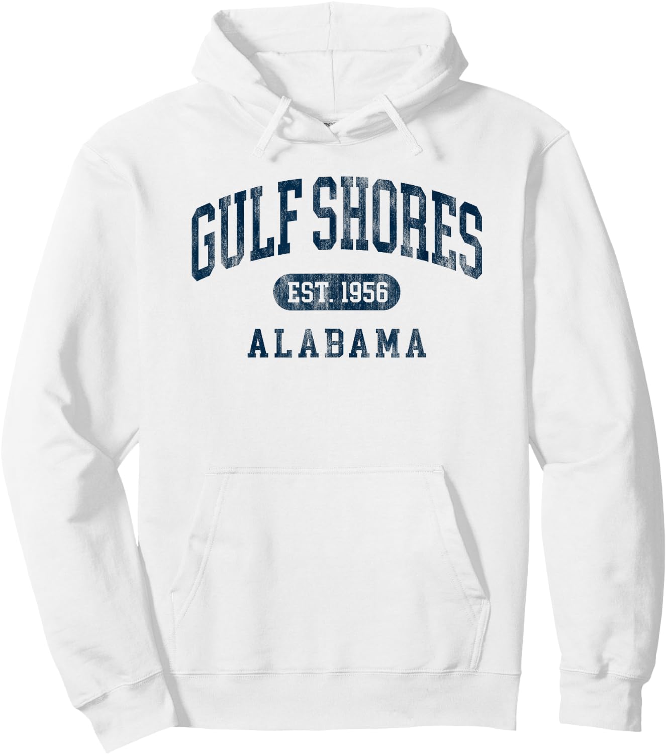 Vintage Gulf Shores Alabama Est 1956 Throwback Souvenir Hoodie - Hoodie | White