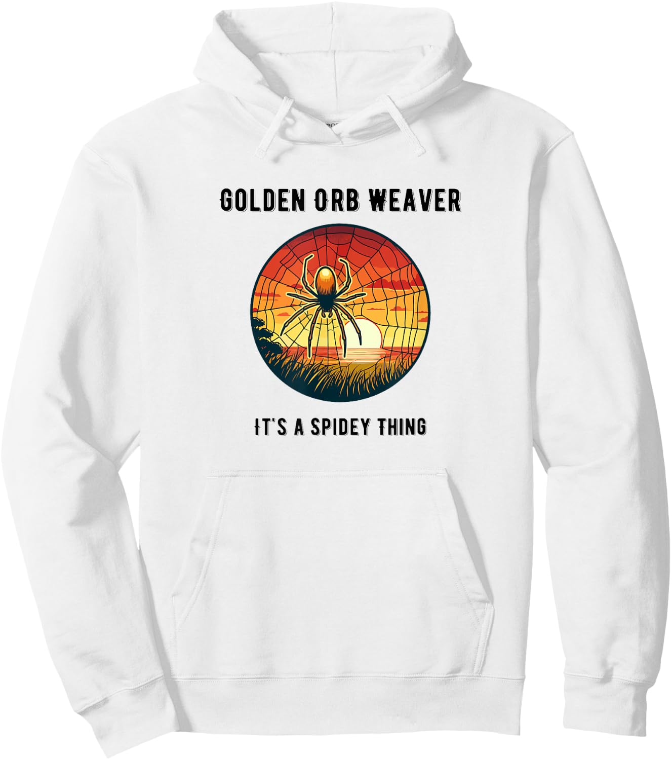 Golden Silk Orb Weaver Hoodie - Hoodie | White