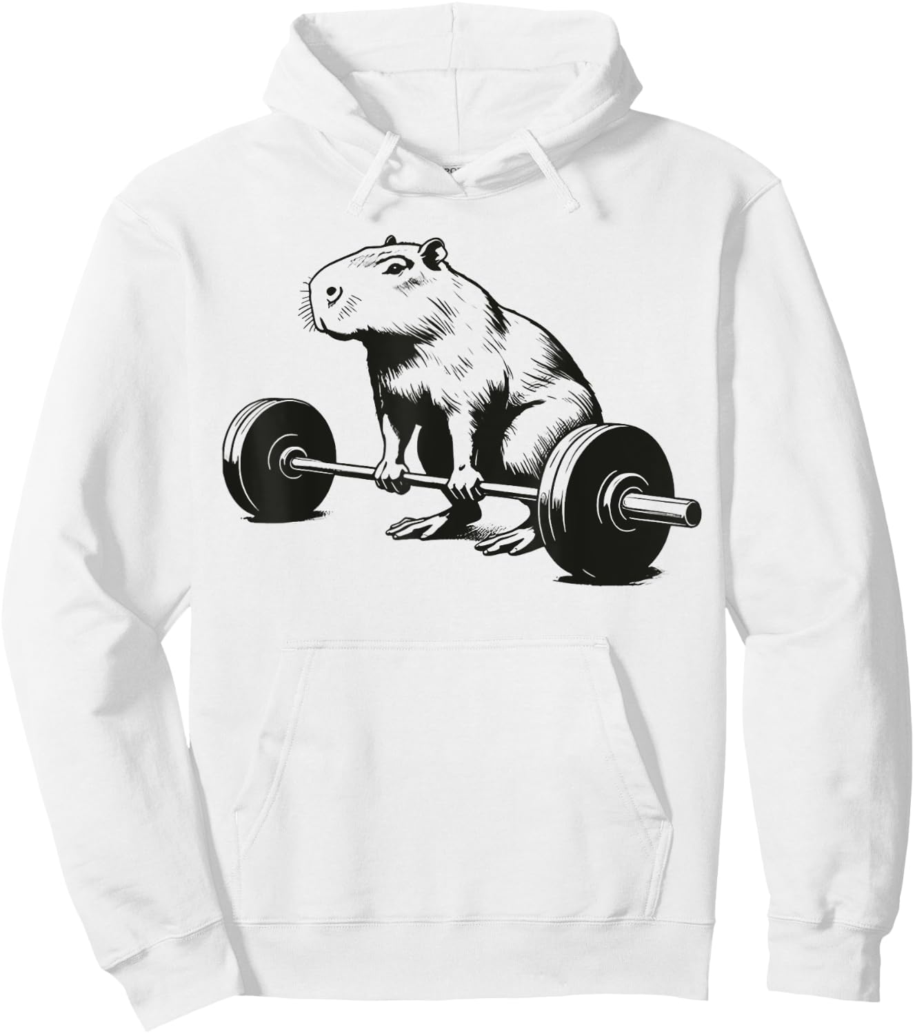 Bodybuilding Gifts Capybara Weightlifting Funny Workout Deadlift Fitness Gym , Small, Grey Hoodie - Hoodie | White