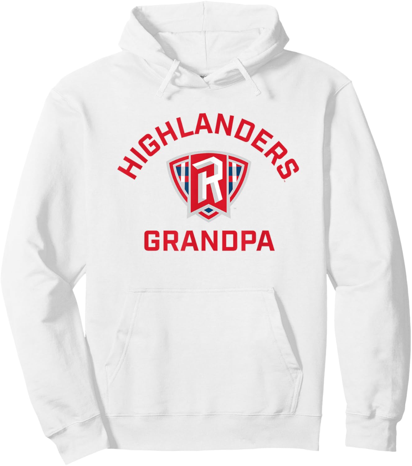 Radford University Highlanders Arched Grandpa Hoodie - Hoodie | White
