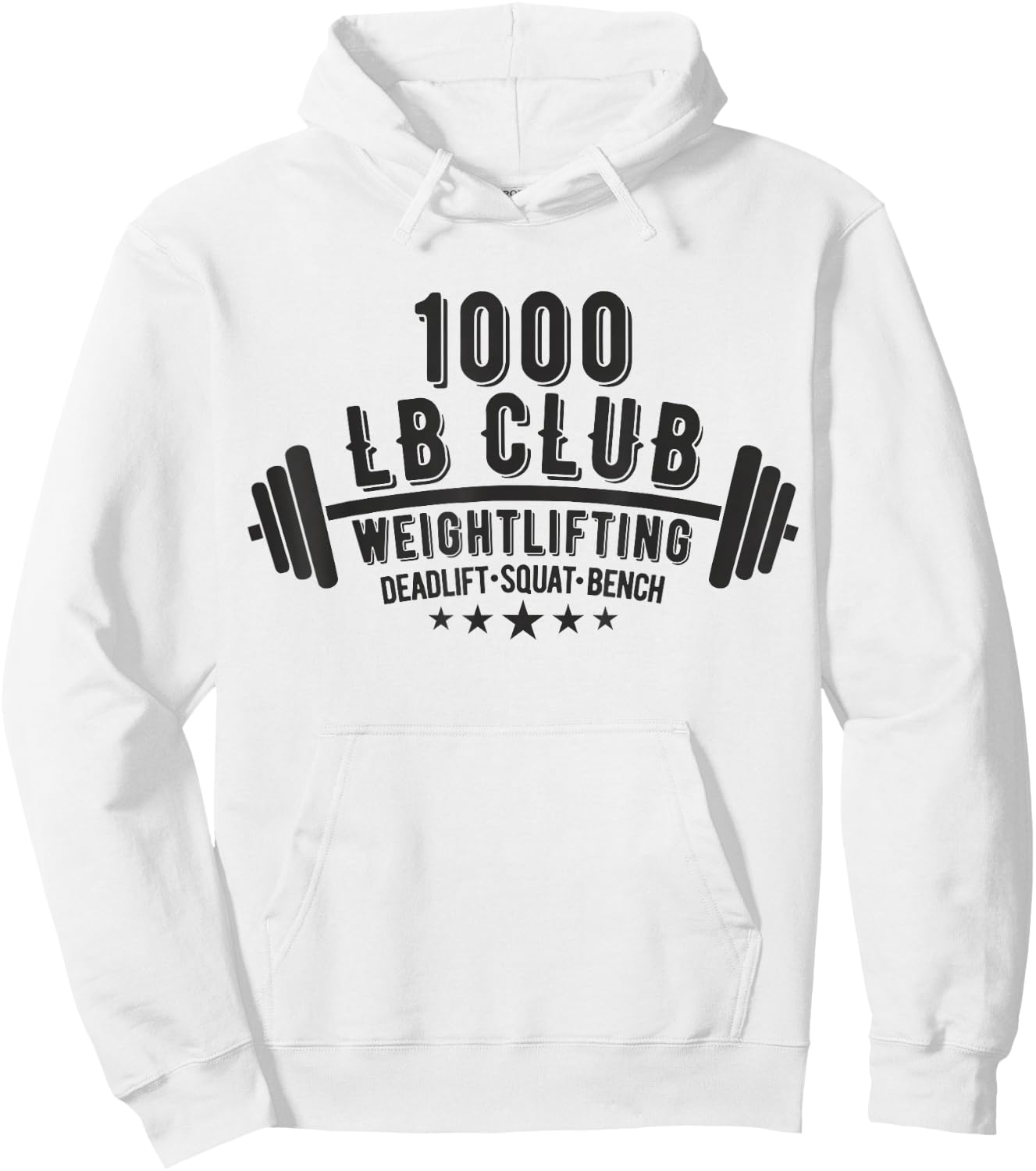 1000 Lb Club Powerlifting Gym Workout Fitness Product Hoodie - Hoodie | White
