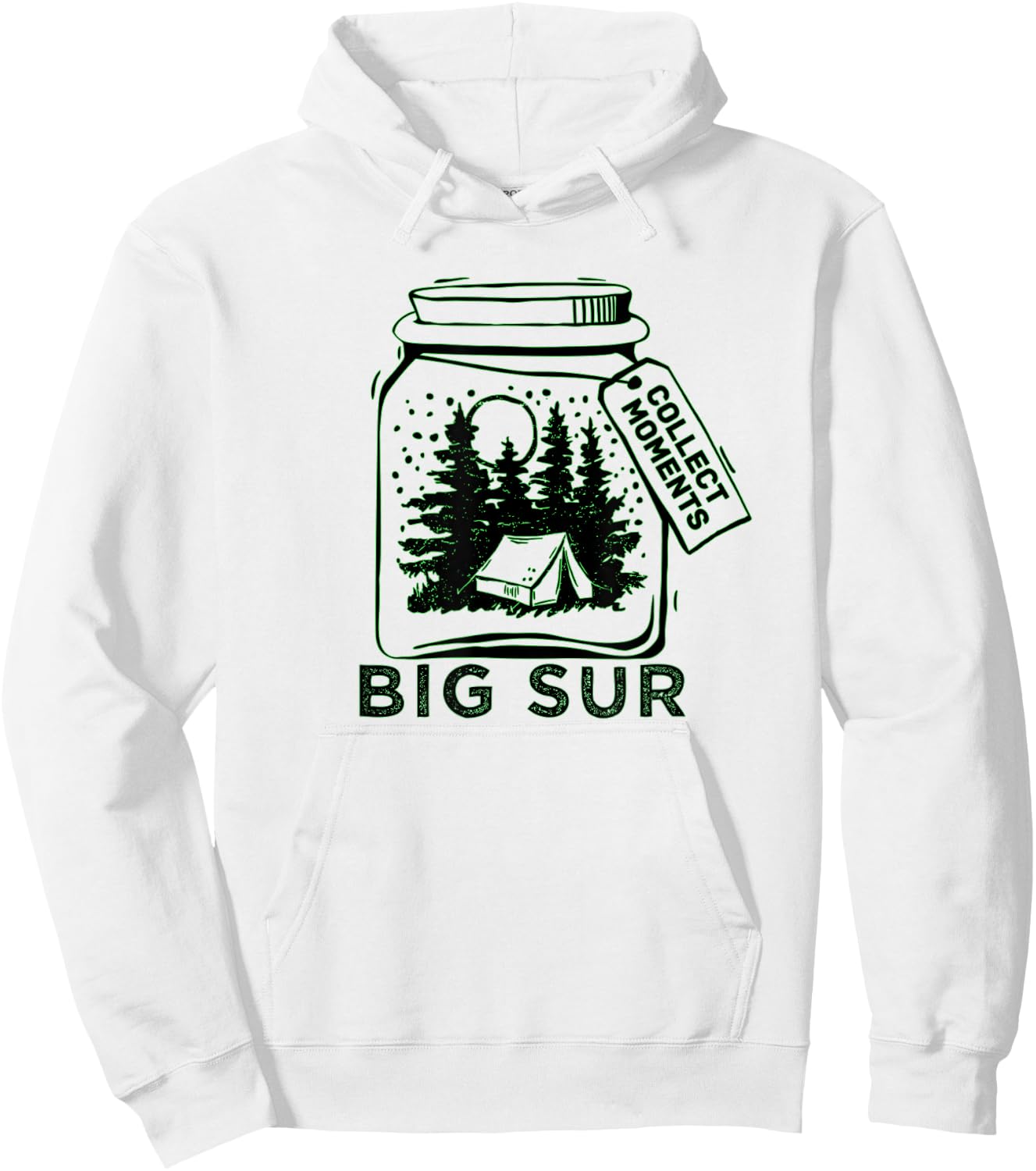 Vintage Big Sur, California Souvenir Hoodie - Hoodie | White