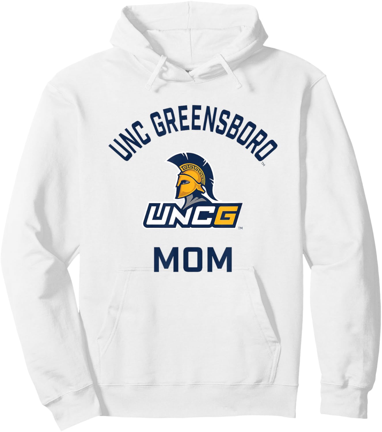UNC Greensboro UNCG Spartans Arched Mom Hoodie - Hoodie | White