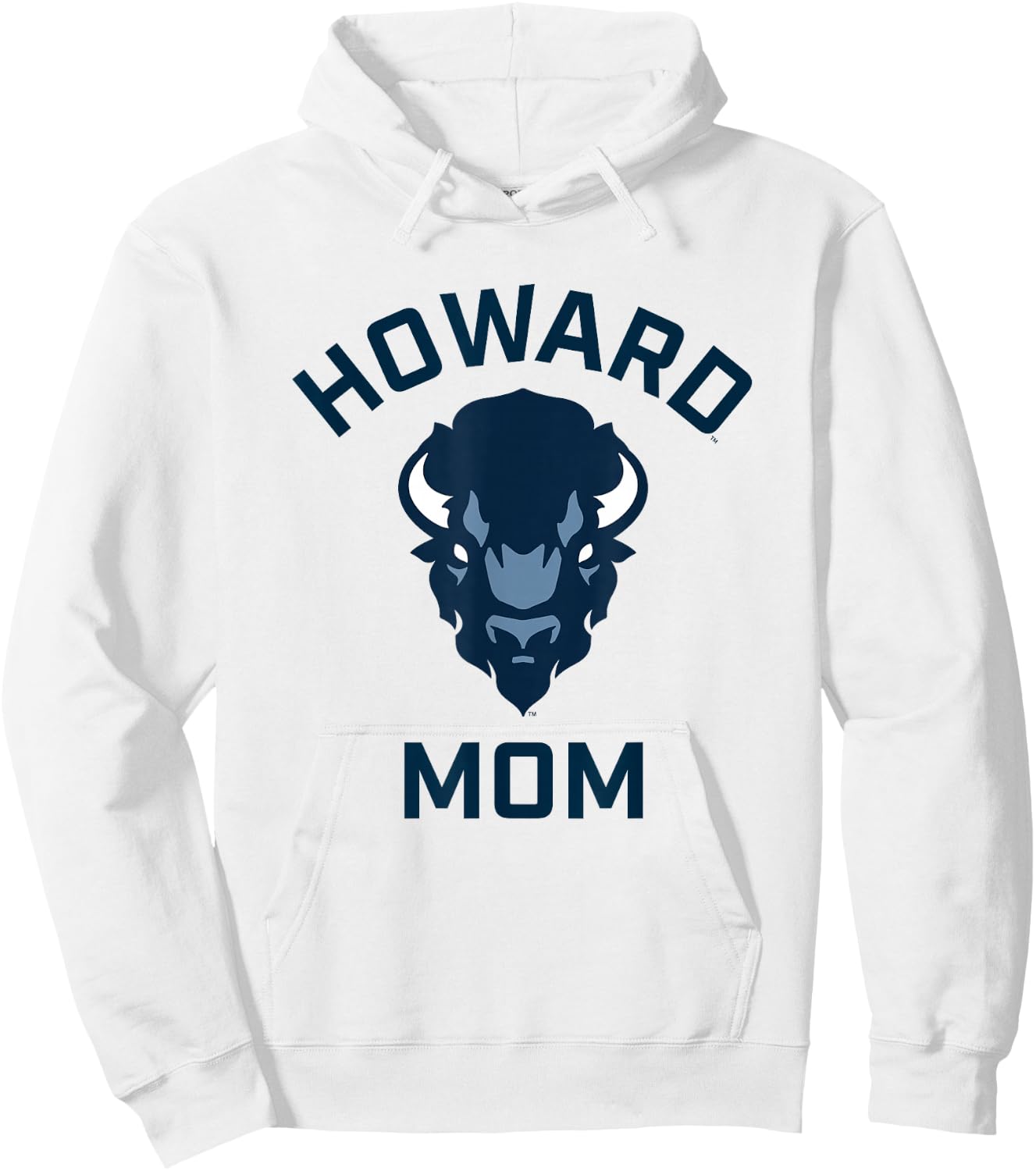 Howard University Bison Arched Mom Hoodie - Hoodie | White