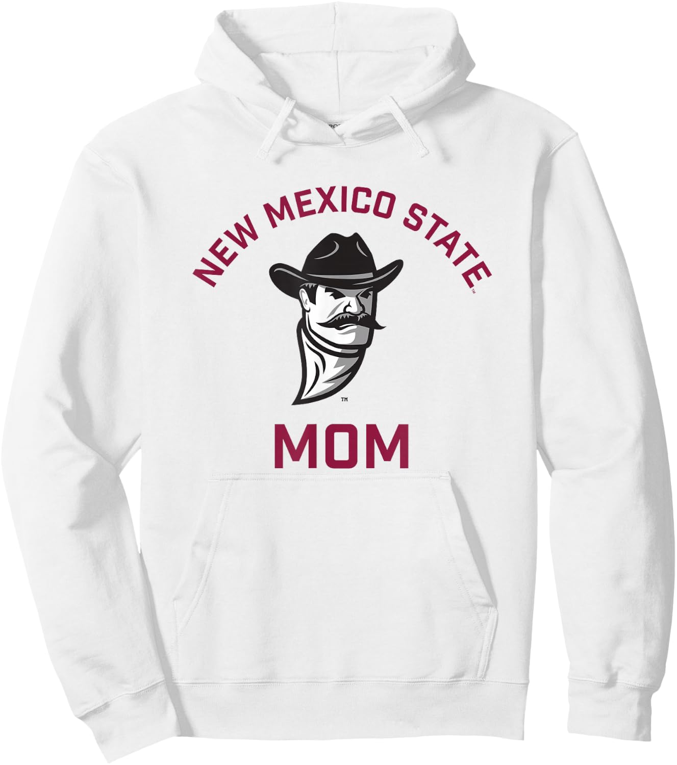 New Mexico State University NMSU Aggies Arched Mom Hoodie - Hoodie | White