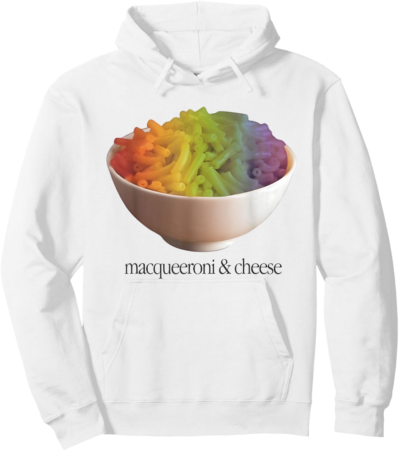 Macqueeroni And Cheese Pride Rainbow Hoodie - Hoodie | White