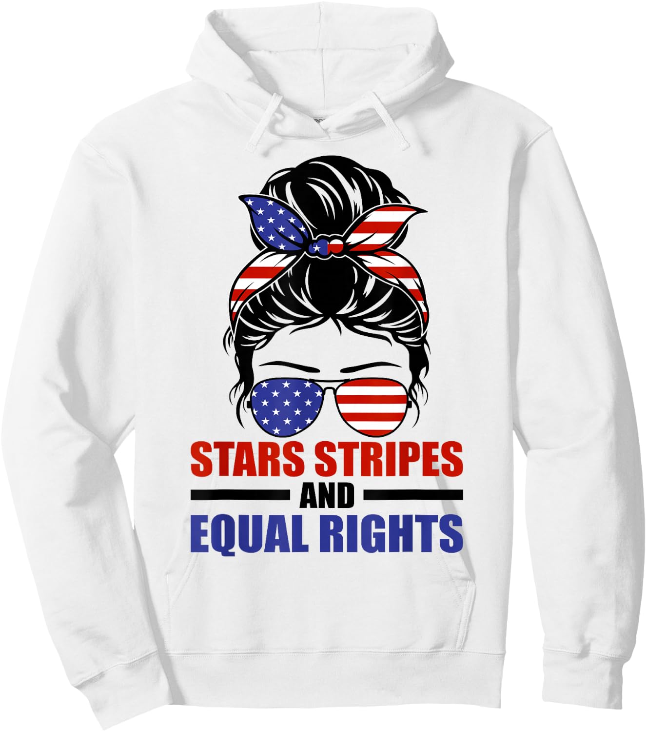 Stars Stripes And Equal Rights Hoodie - Hoodie | White