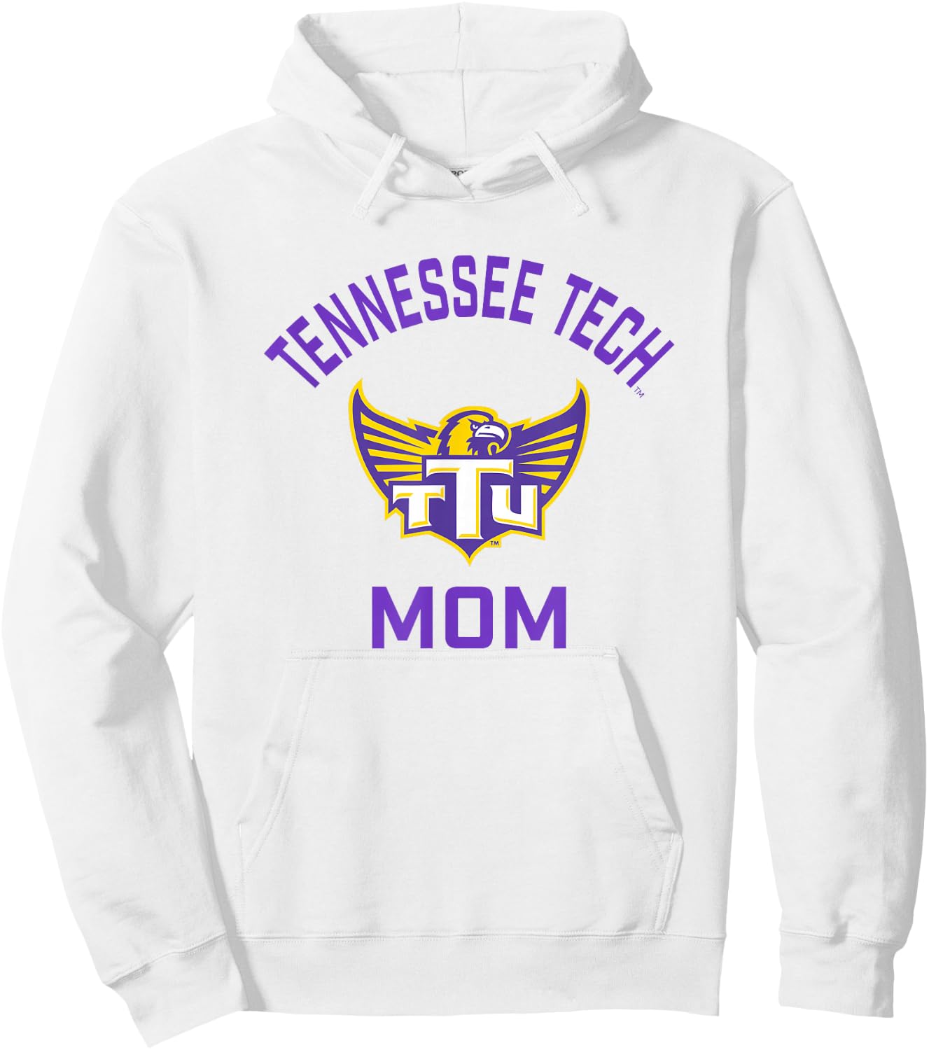 Tennessee Tech Golden Eagles Arched Mom Hoodie - Hoodie | White