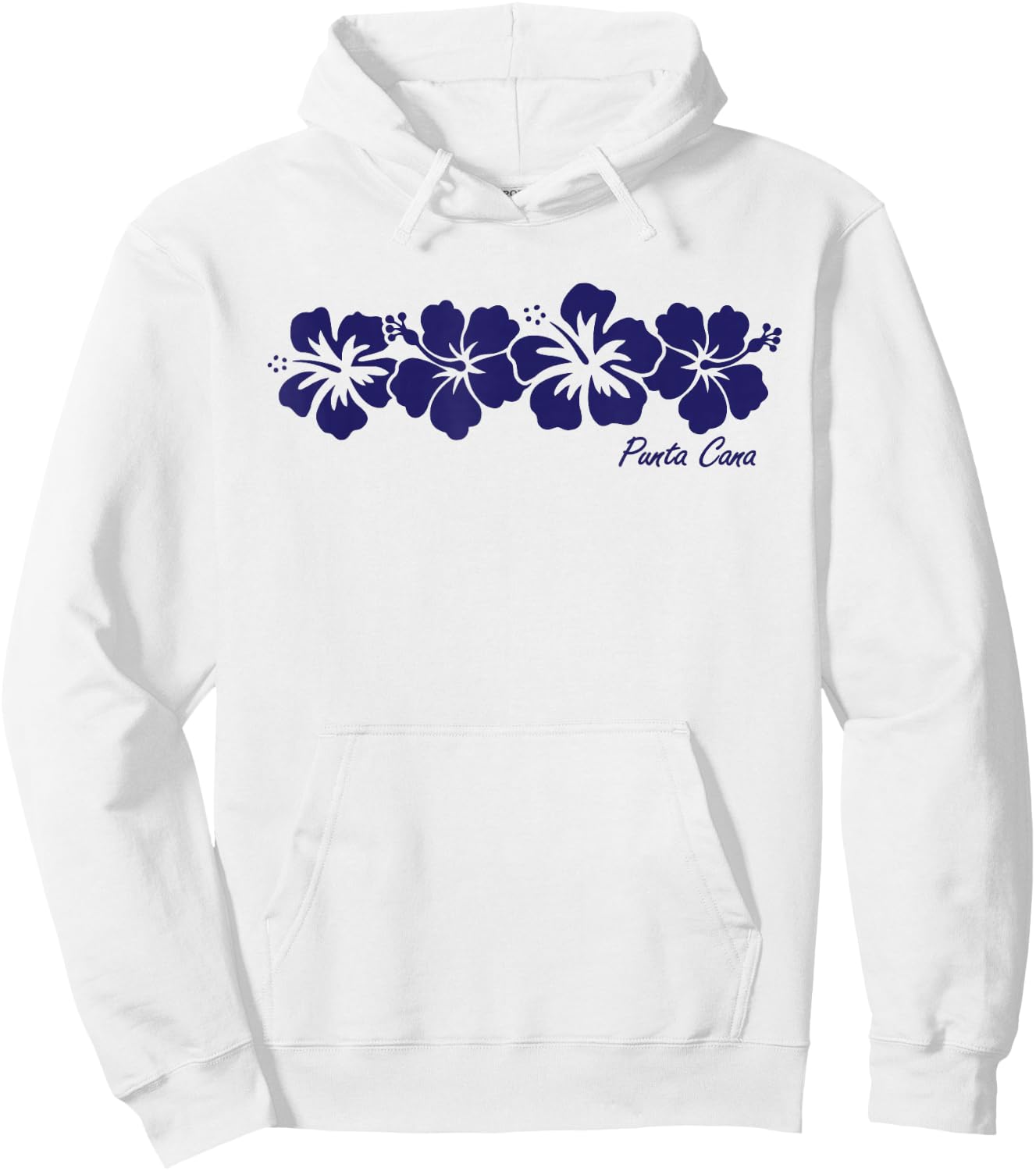Punta Cana Hibiscus Flower Boys Girls Vacation Souvenir Hoodie - Hoodie | White