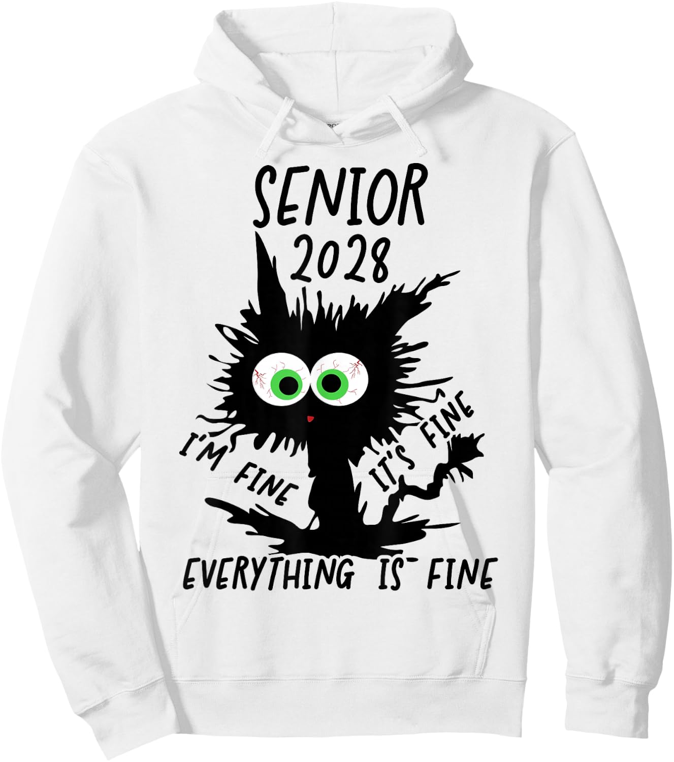 Senior 2028 Hoodie - Hoodie | White