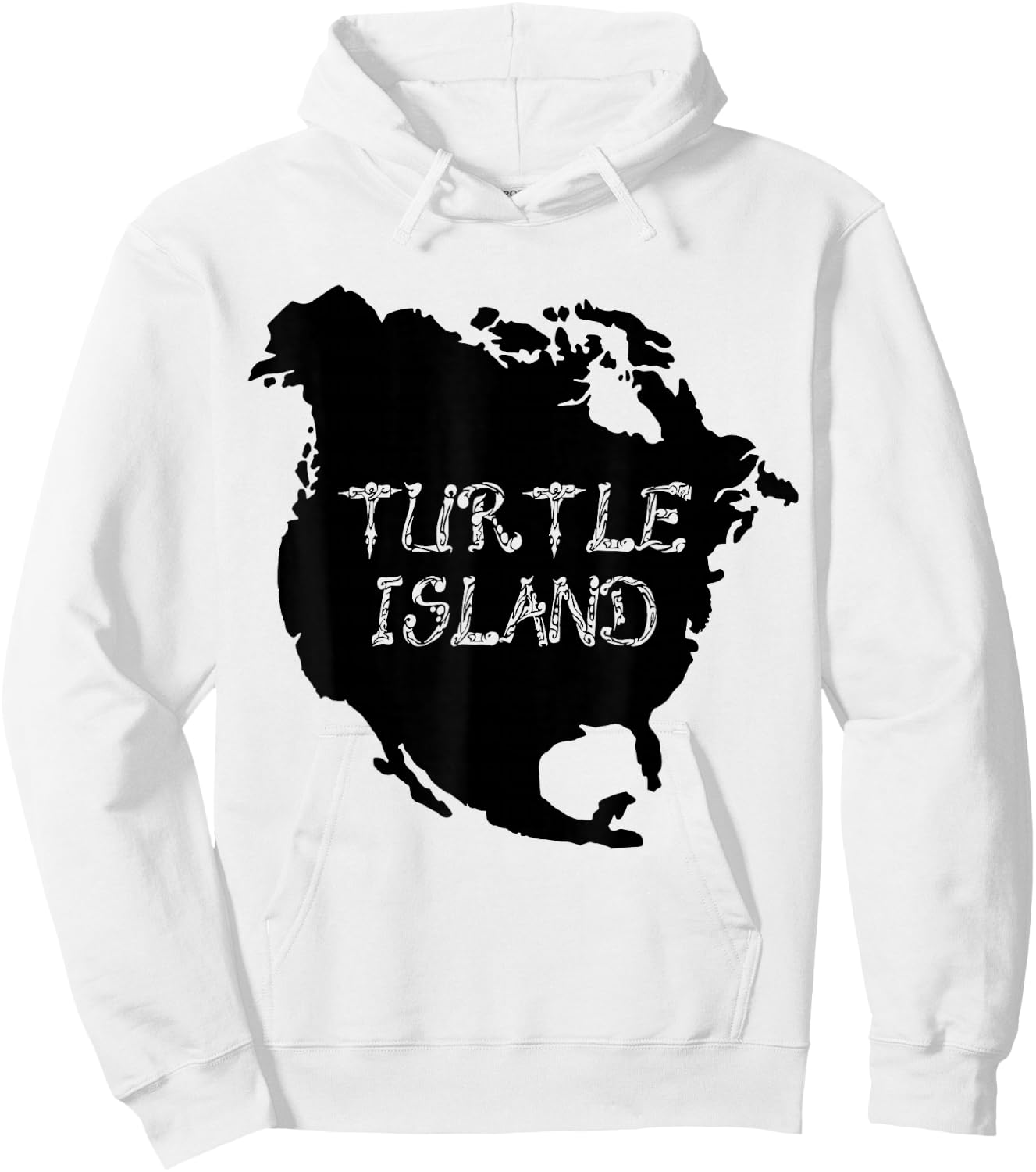 Turtle Island Anishinaabek North America Hoodie - Hoodie | White